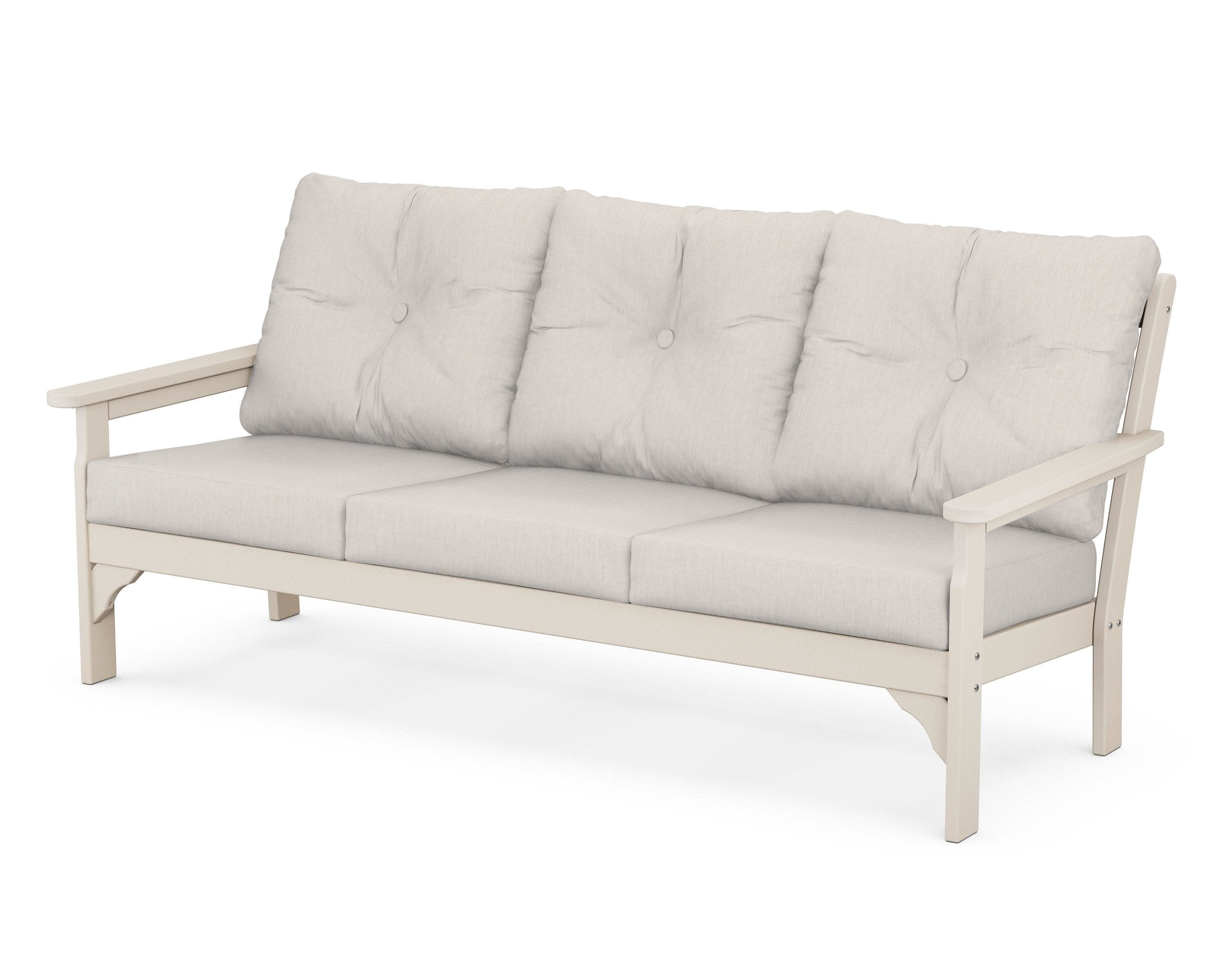 Vineyard Deep Seating Sofa in Sand / Cast Ash