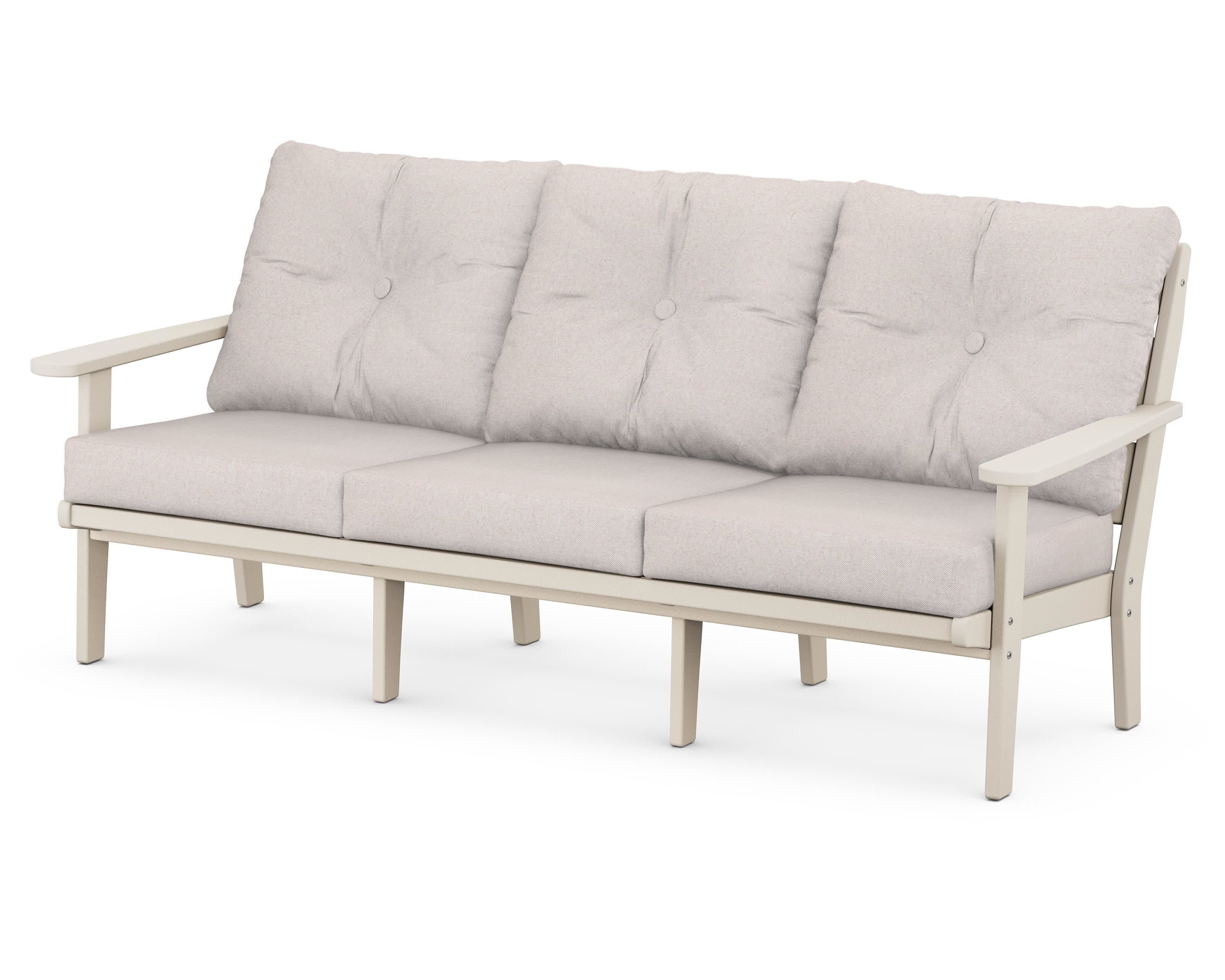 Lakeside Deep Seating Sofa in Sand / Dune Burlap