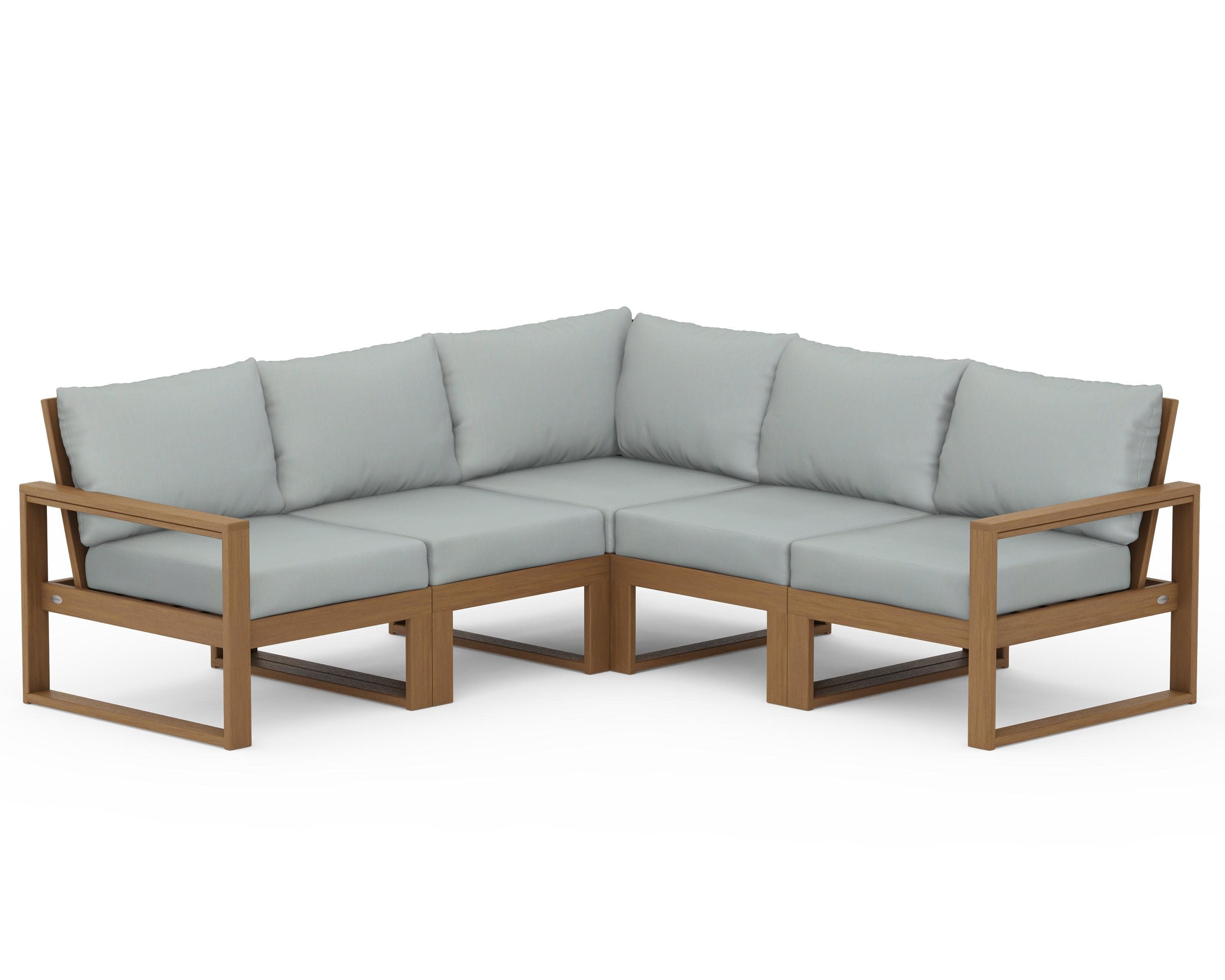 EDGE 5-Piece Modular Deep Seating Set in Natural / Spa