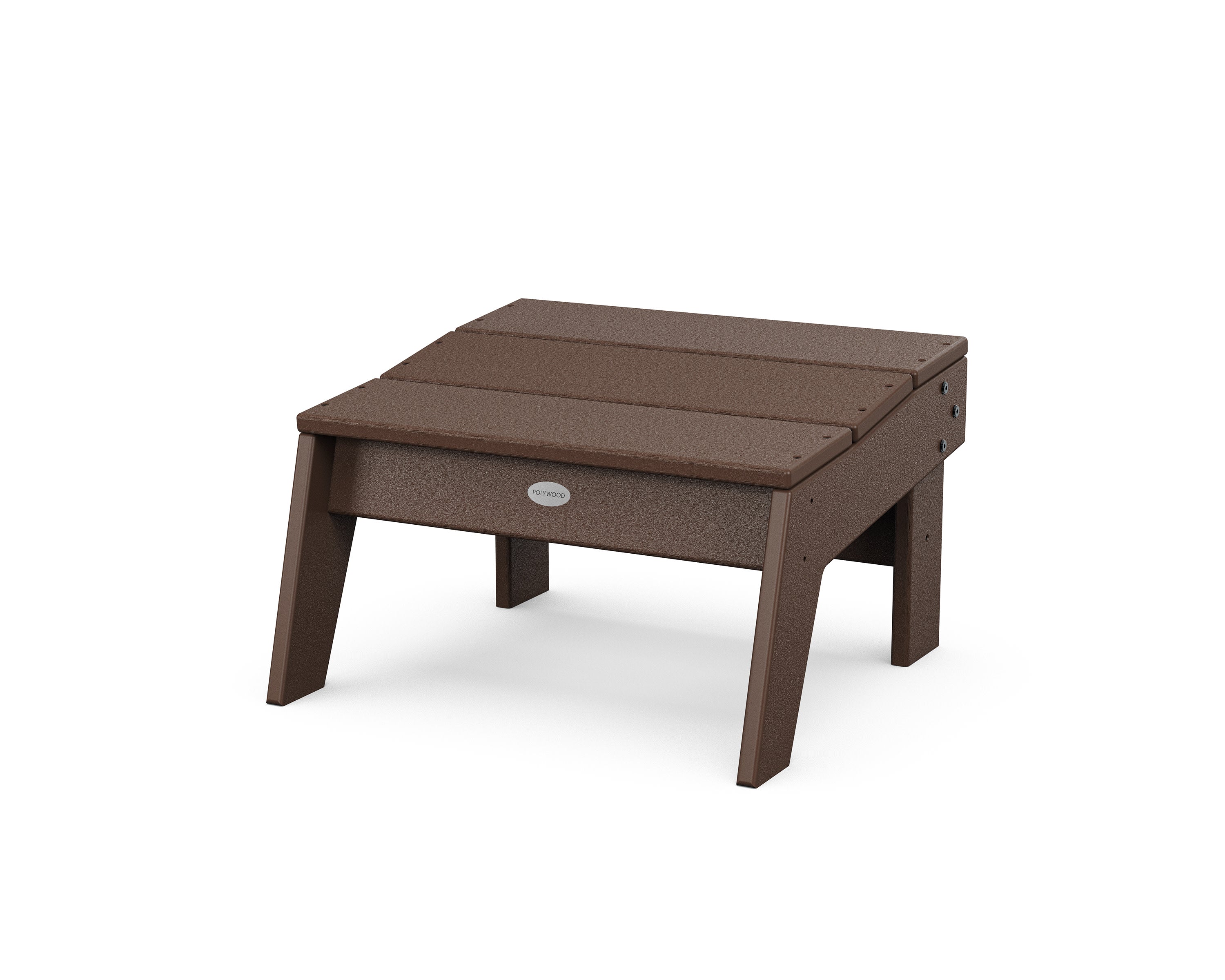 Modern Studio Ottoman in Mahogany