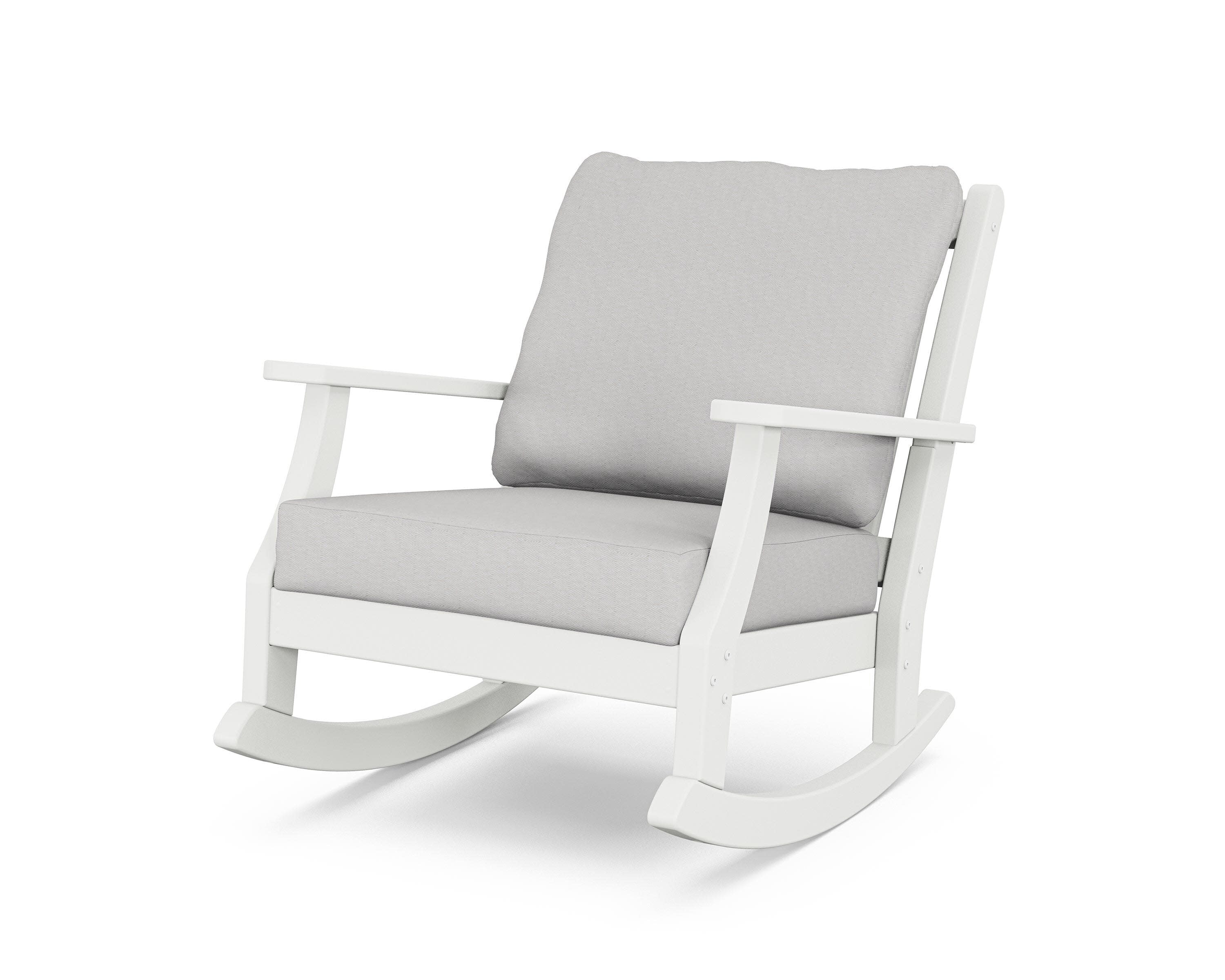 Wovendale Deep Seating Rocking Chair in White / Diamond in the Rough