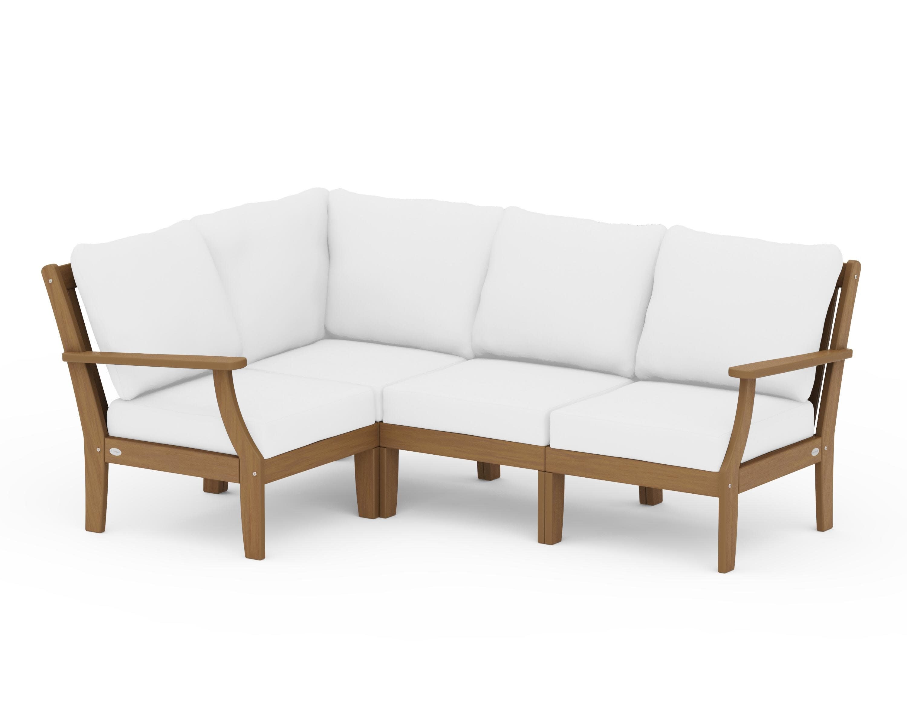 Braxton Modular 4-Piece Deep Seating Set in Natural / Natural