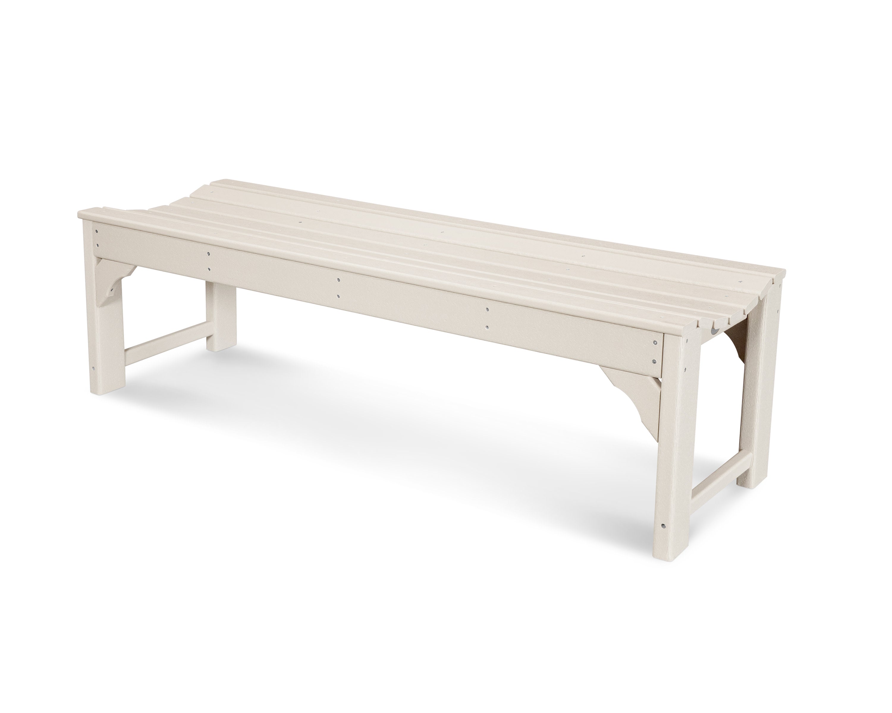 Traditional Garden 60" Backless Bench in Sand