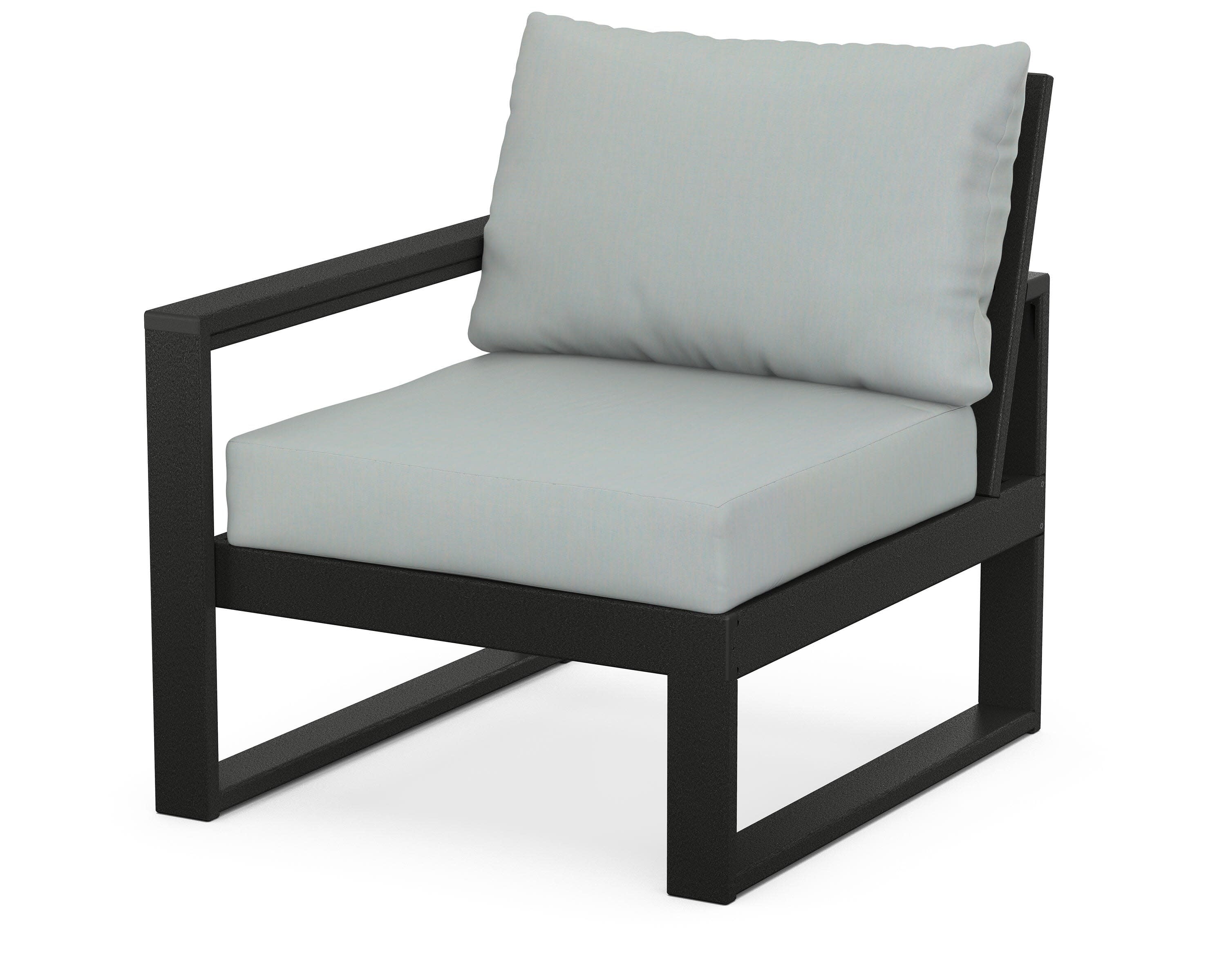 EDGE Modular Left Arm Chair in Black / Spa