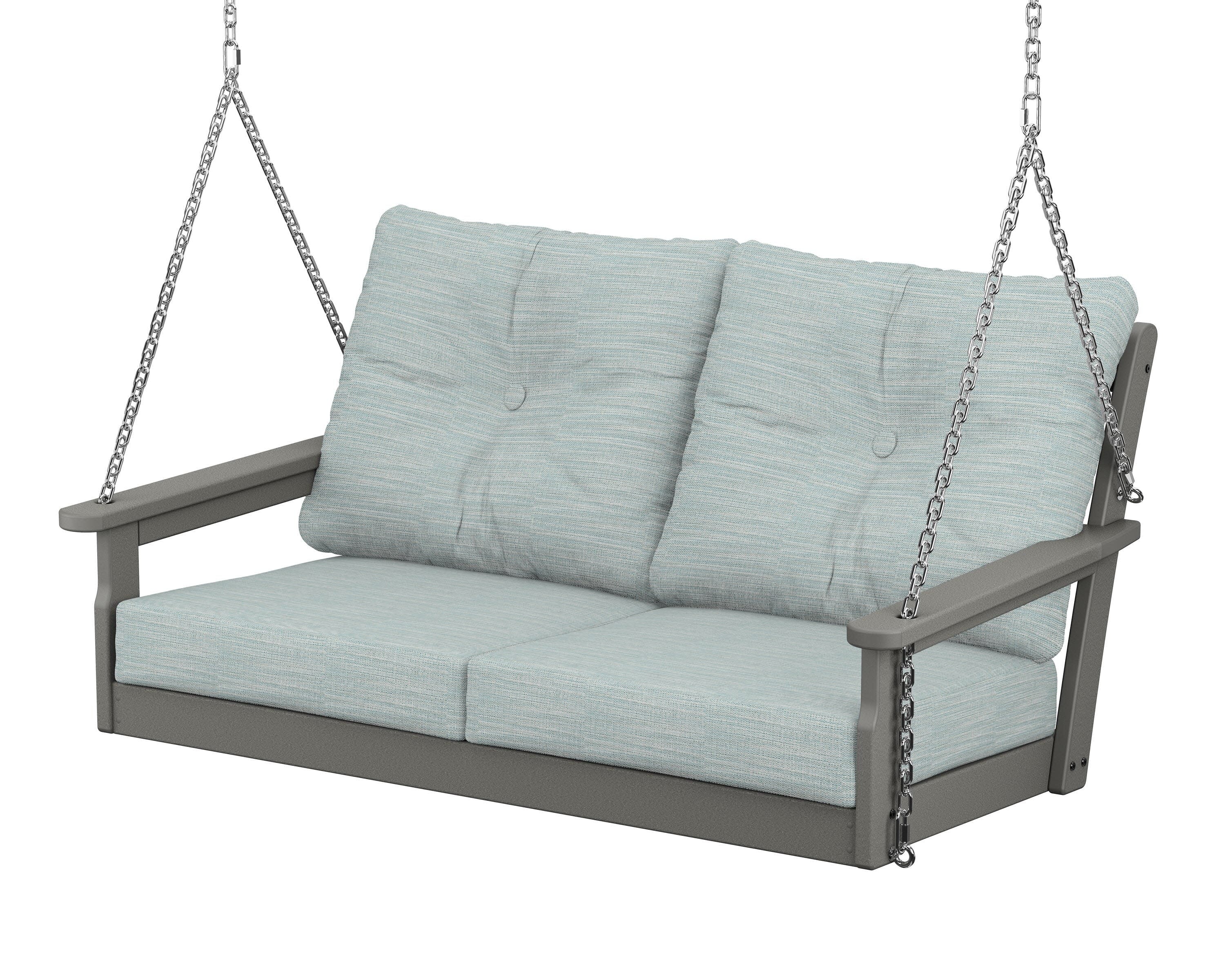 Vineyard Deep Seating Swing in Slate Grey / Soothe Mist
