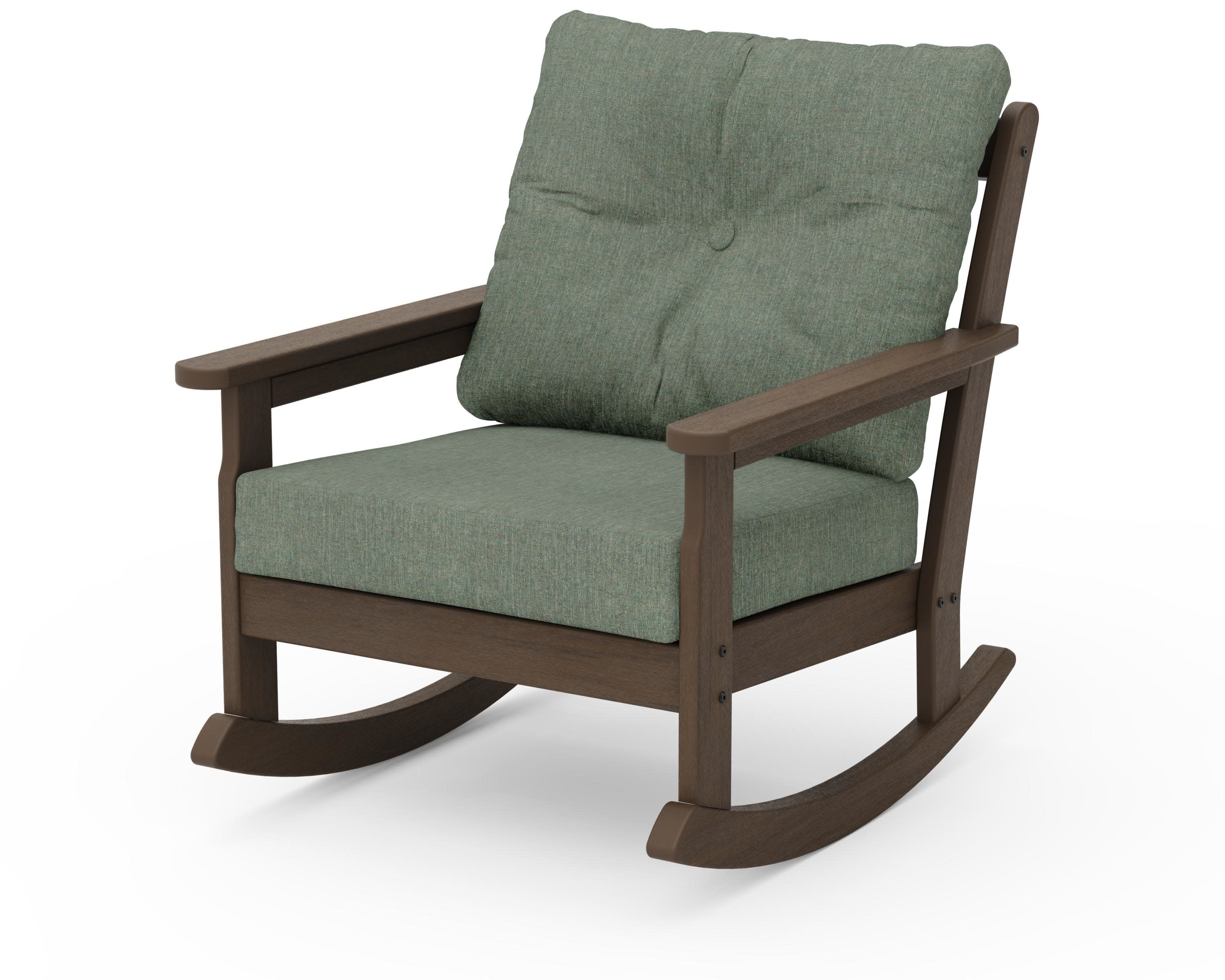 Vineyard Deep Seating Rocking Chair in Kona / Cast Sage