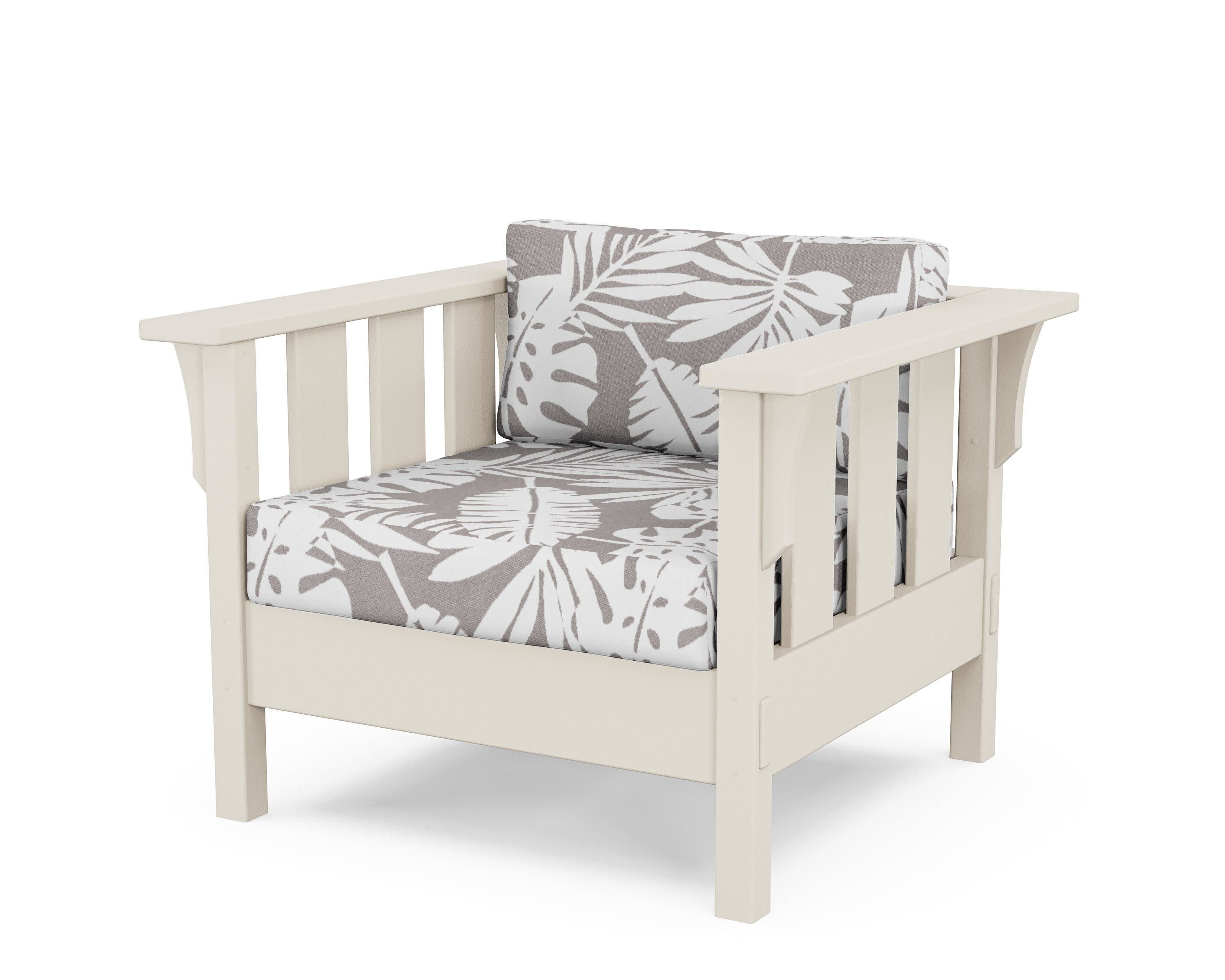 Acadia Deep Seating Chair in Sand / Leaf Grey Mist