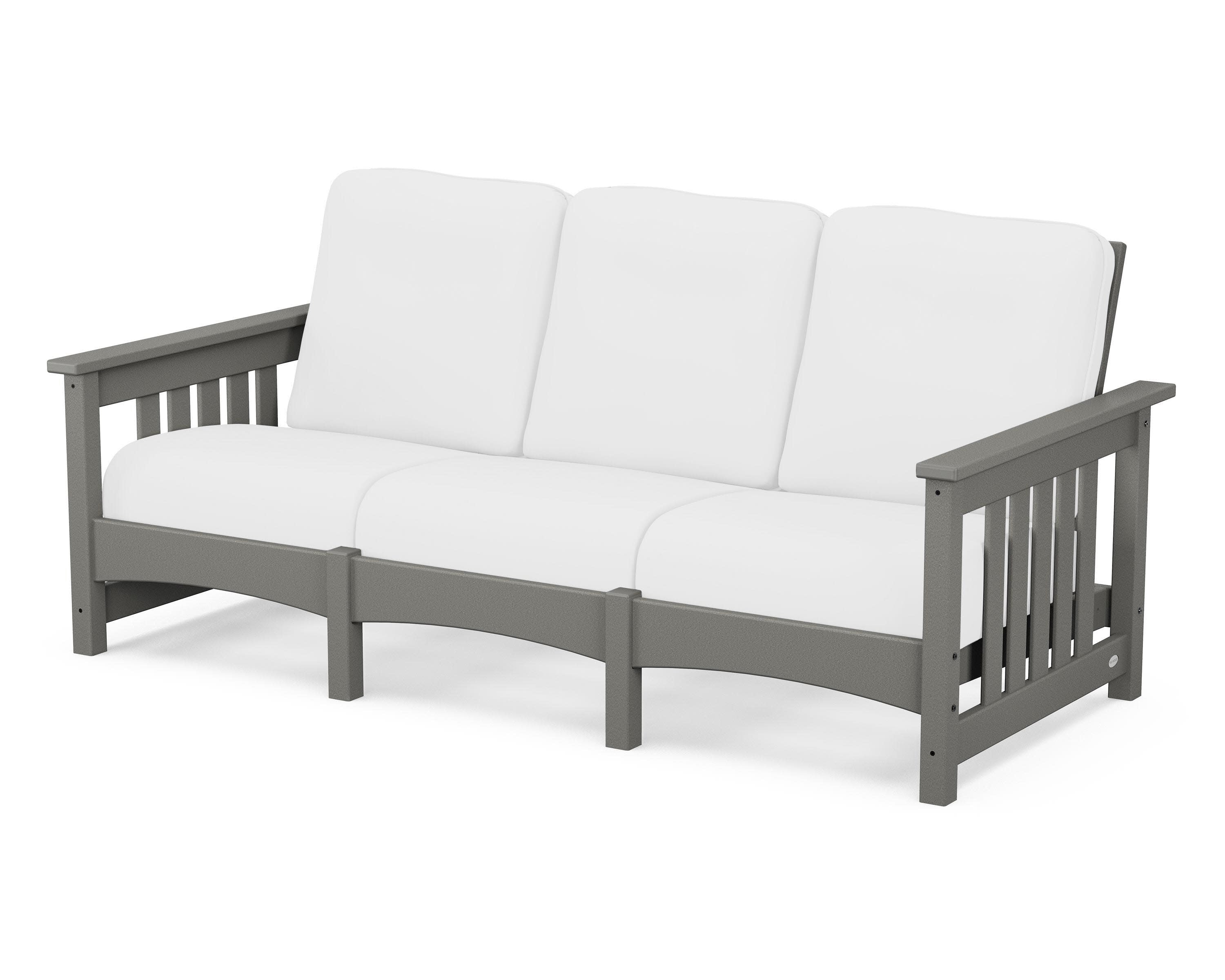 Club Mission Sofa in Slate Grey / Natural