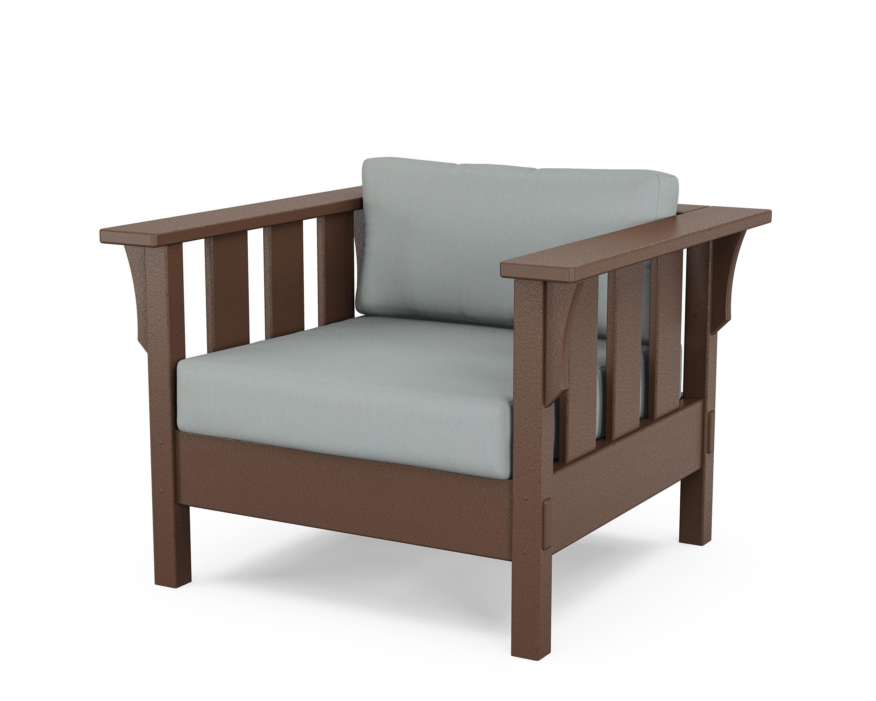 Acadia Deep Seating Chair in Mahogany / Spa
