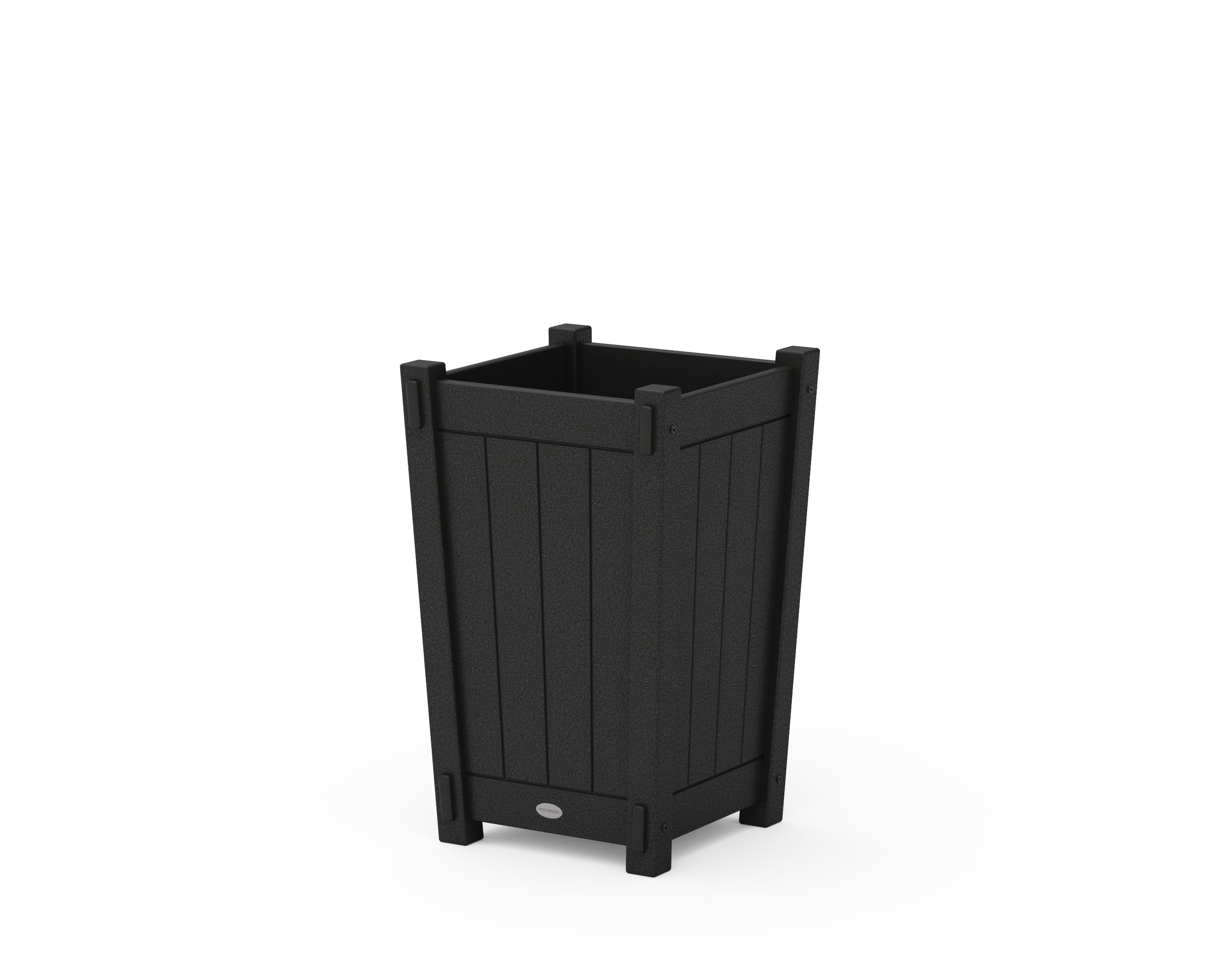Vineyard Tapered Square Short Planter Box in Black