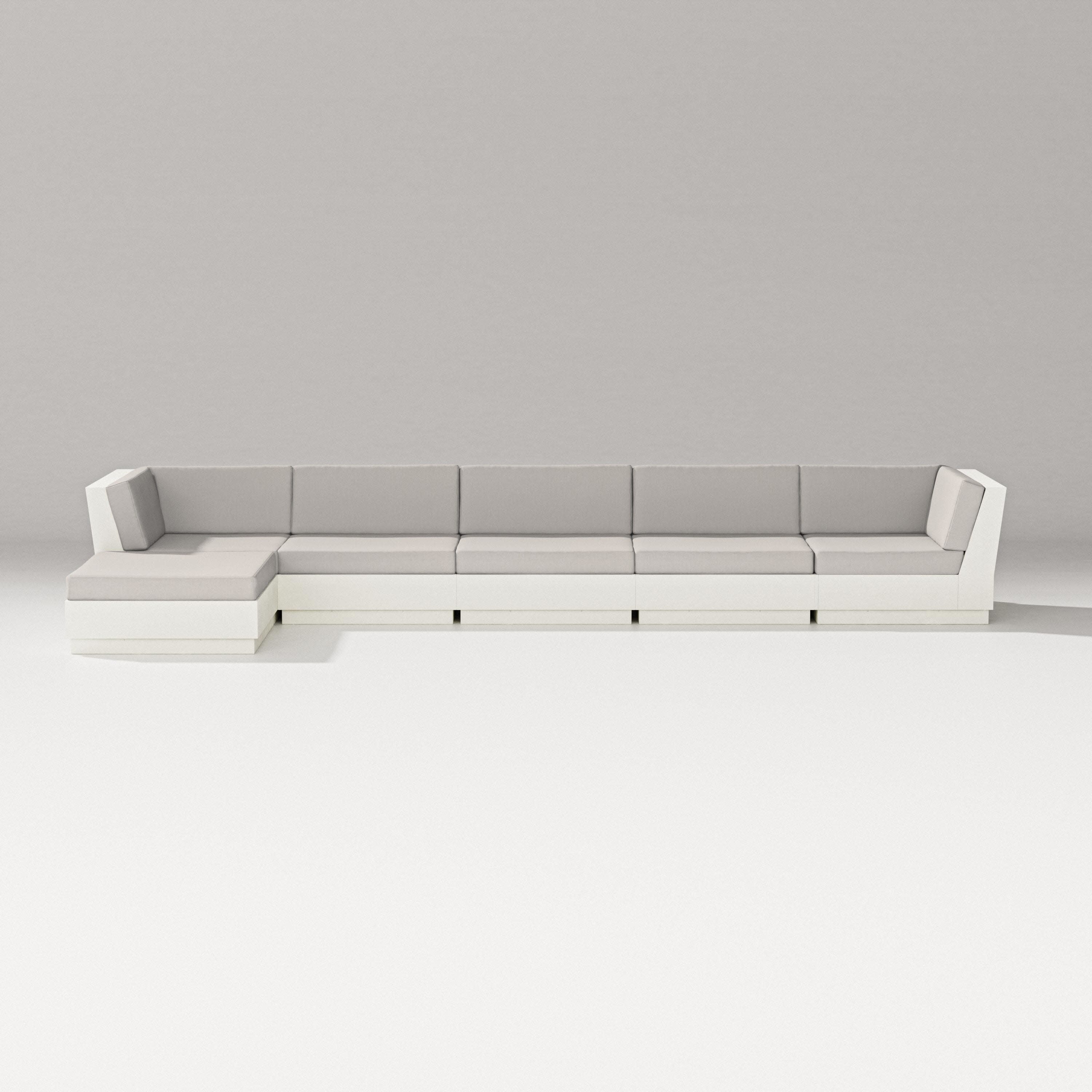 Elevate 6-Piece Chaise Sectional in Vintage White / Cast Ash