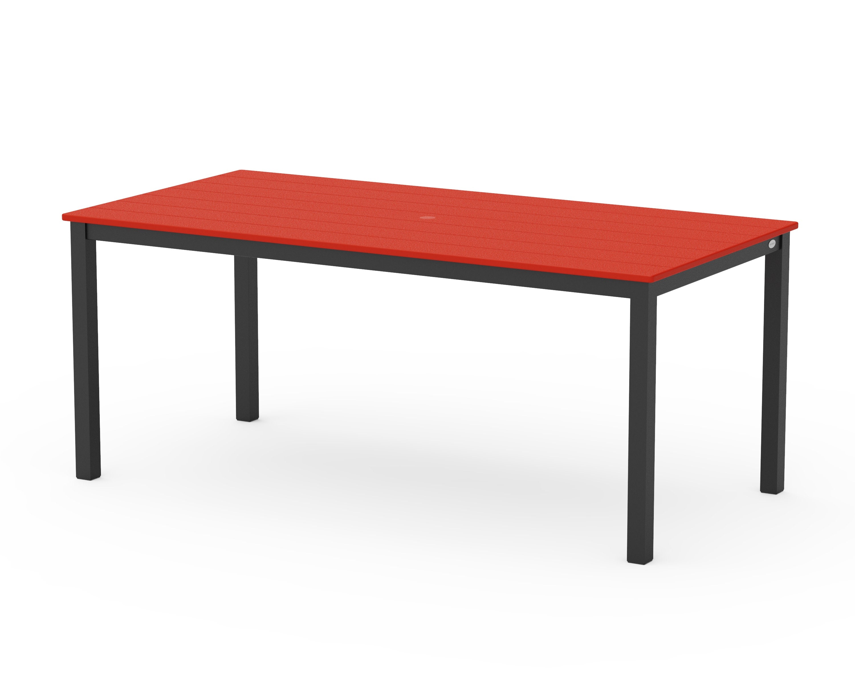 Main Street 36" x 72" Dining Table in Black / Sunset Red