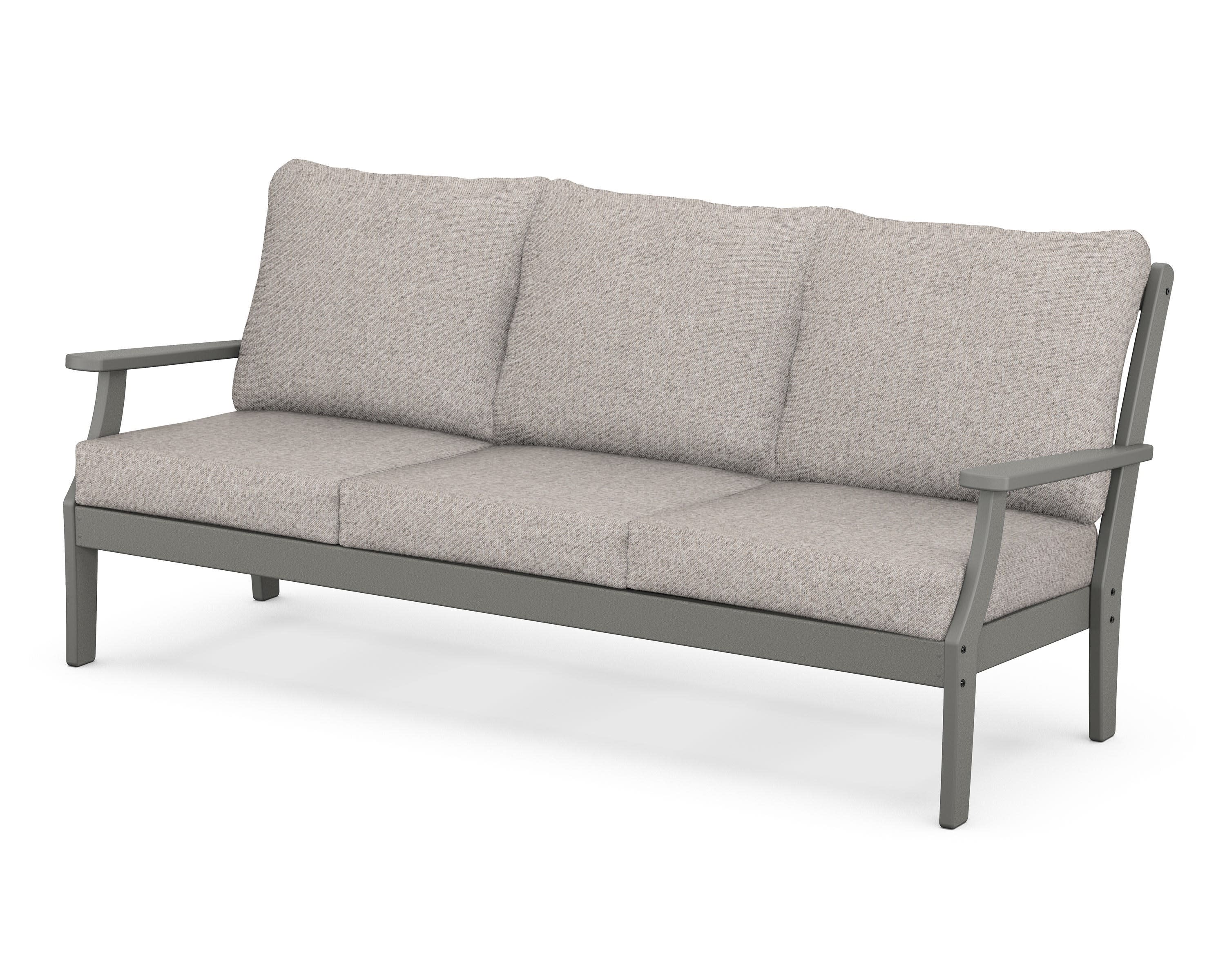 Braxton Deep Seating Sofa in Slate Grey / Weathered Tweed
