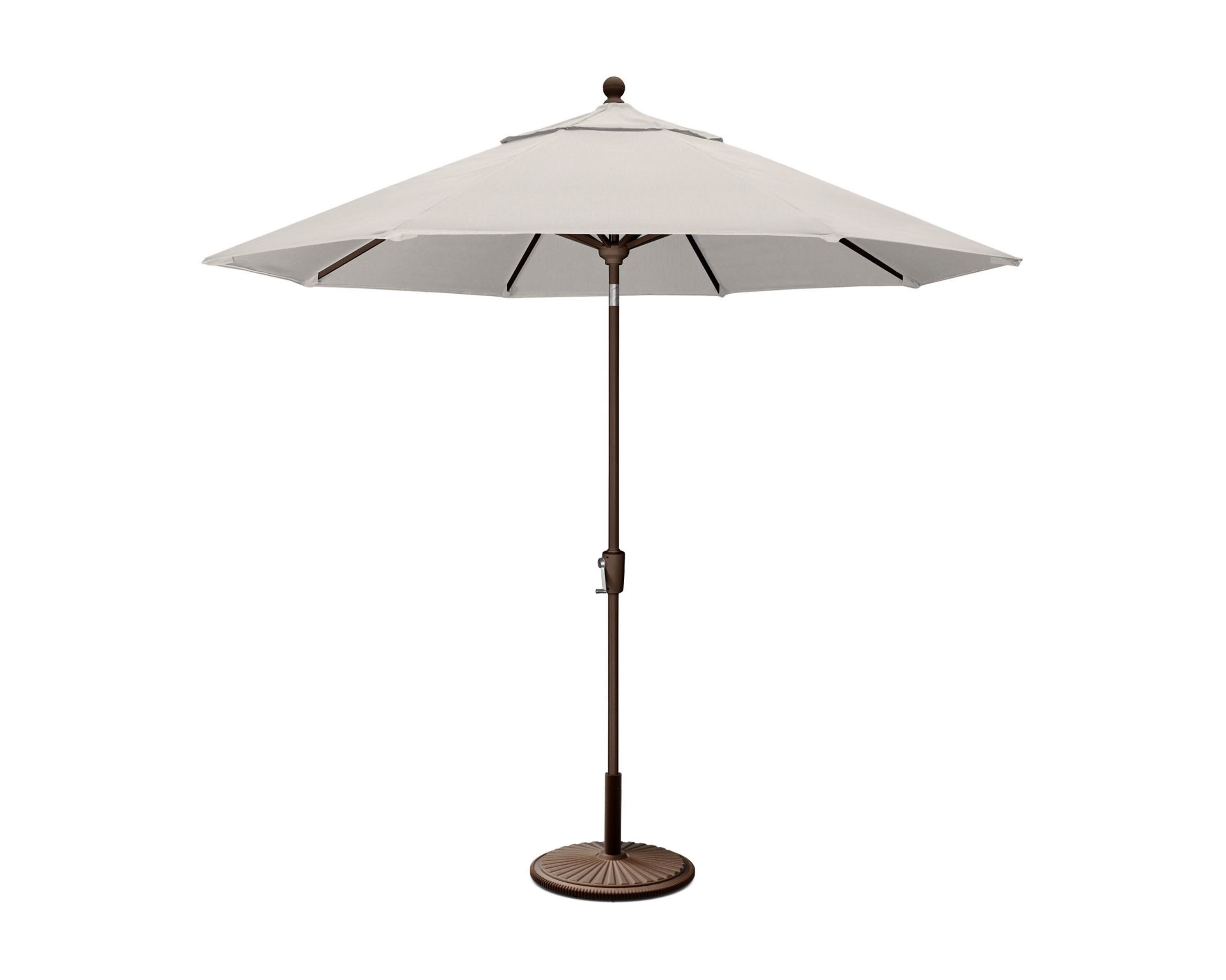 9' Tilt Market Umbrella & Base in White / Exhale Sky