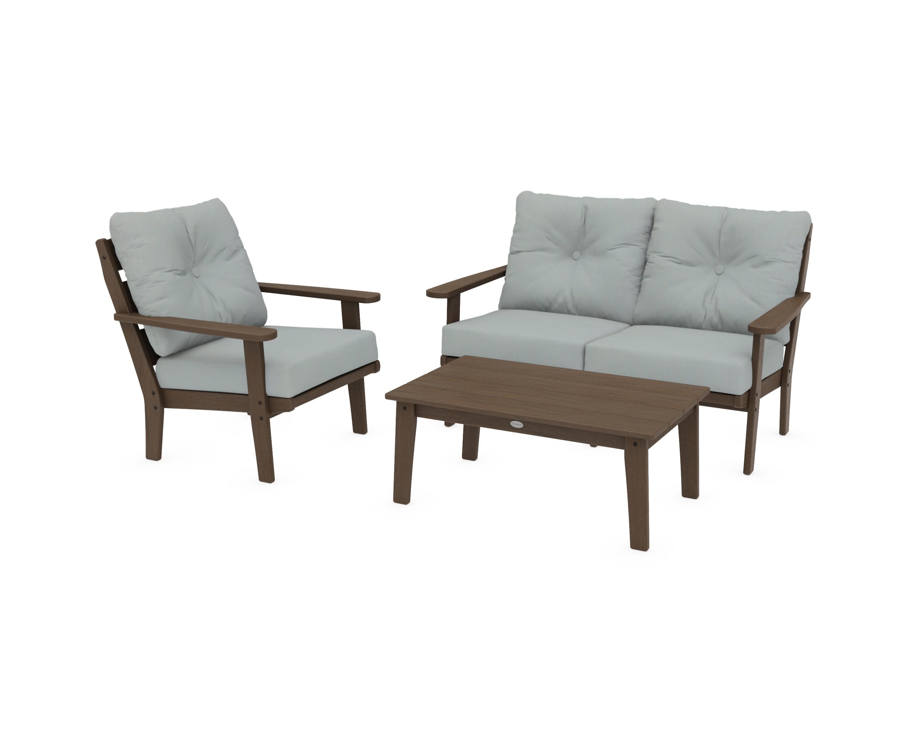 Lakeside 3-Piece Deep Seating Set in Kona / Spa