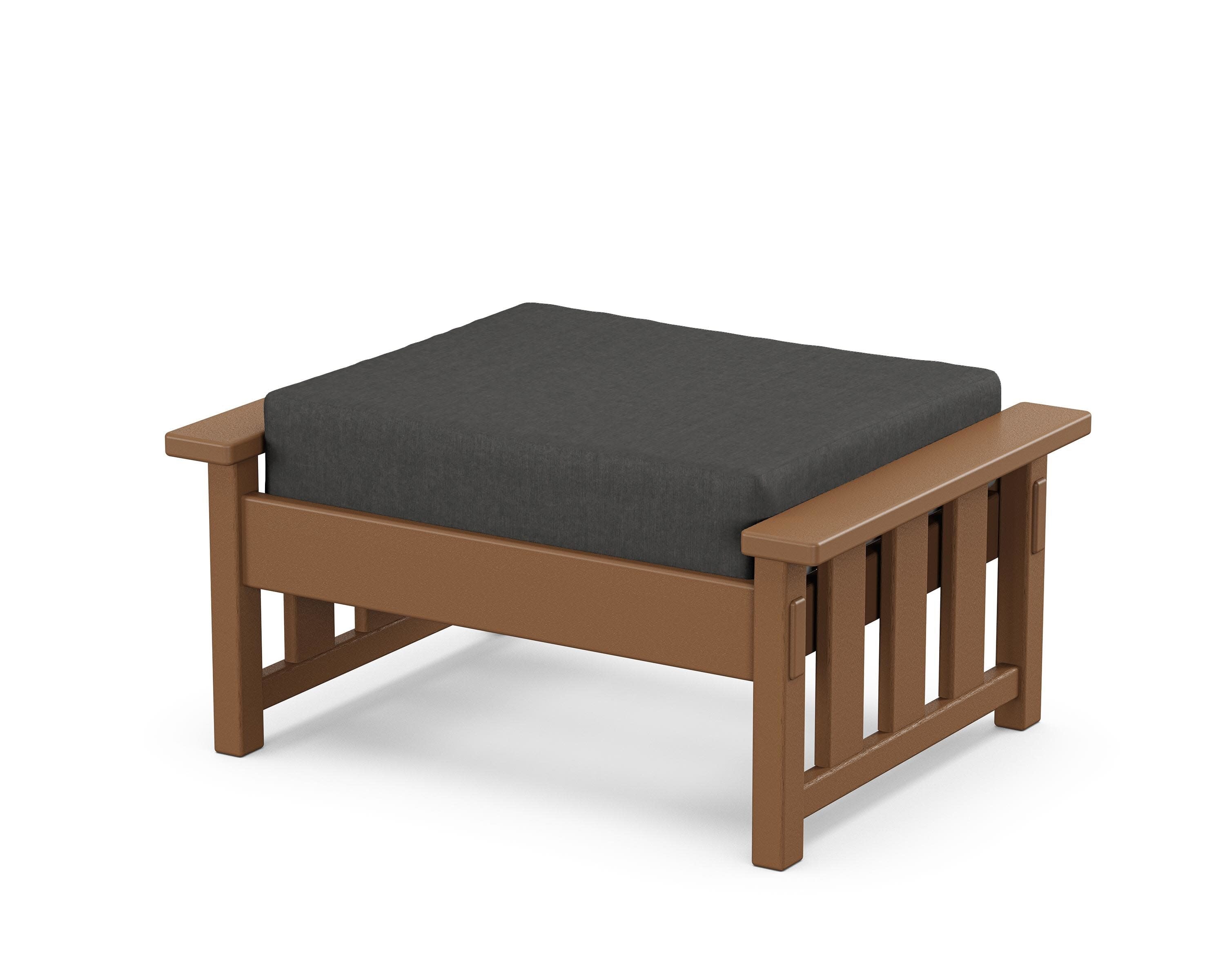 Acadia Deep Seating Ottoman in Teak / Spectrum Carbon