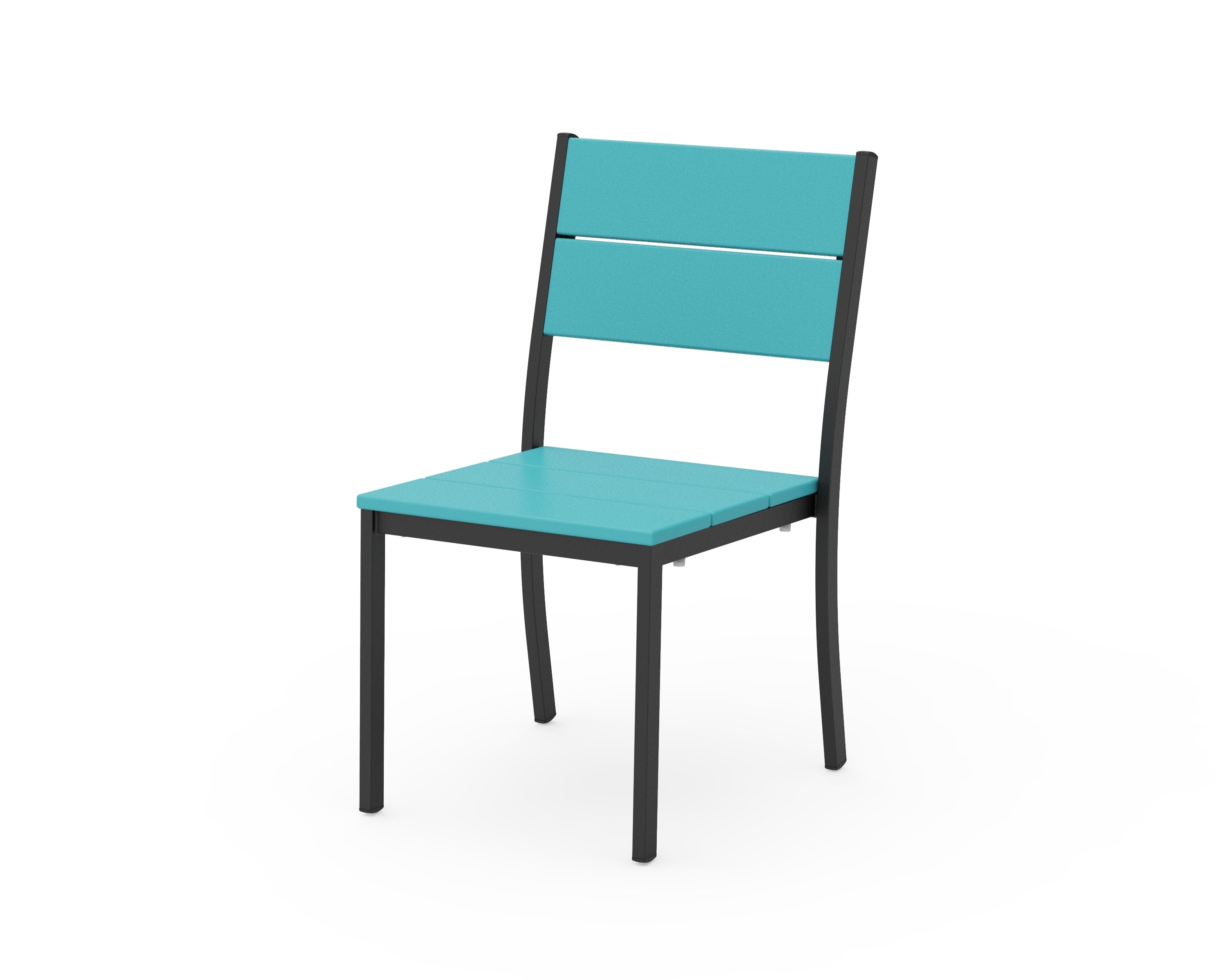 Main Street Stacking Dining Side Chair in Black / Aruba