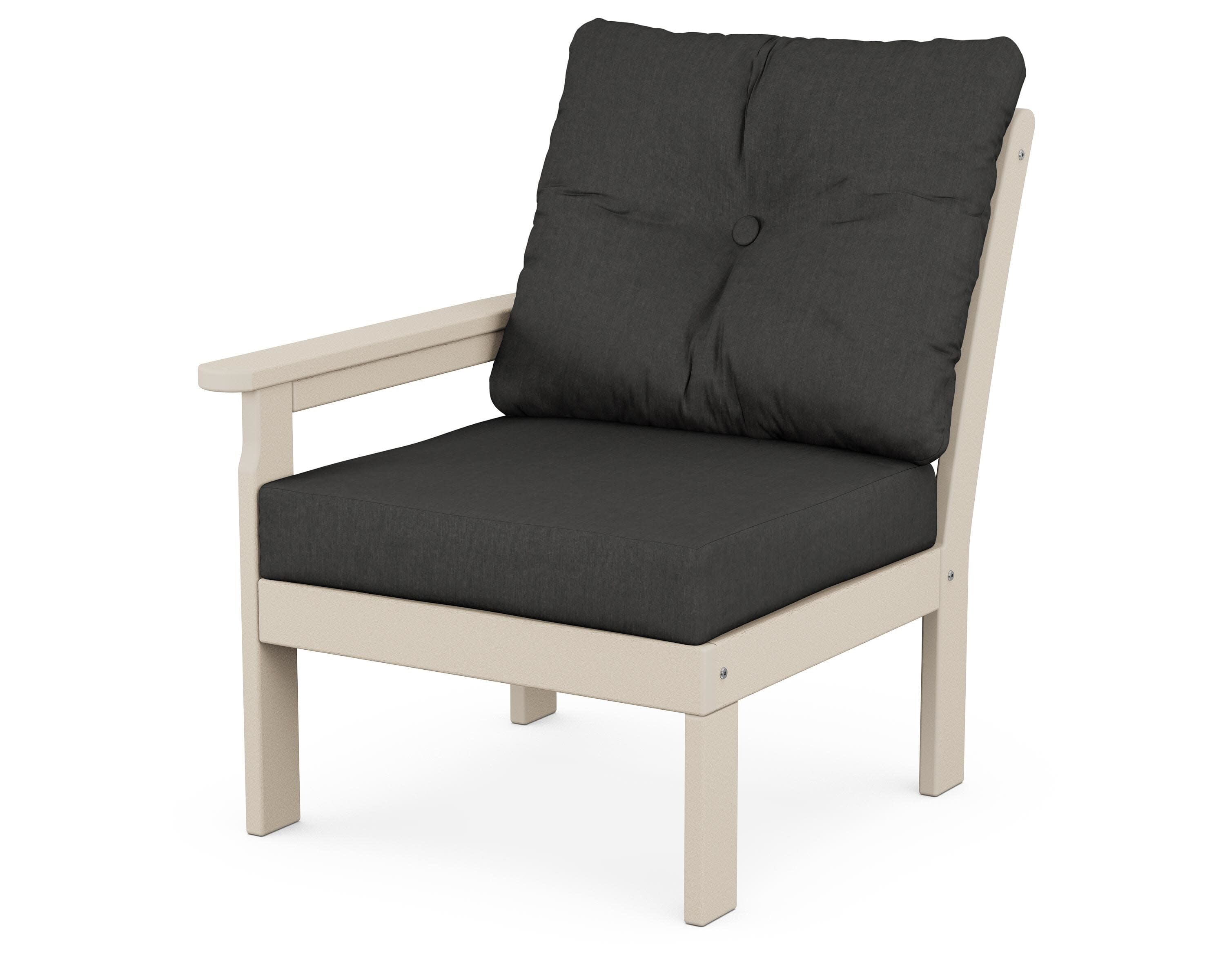 Vineyard Modular Left Arm Chair in Sand / Spectrum Carbon