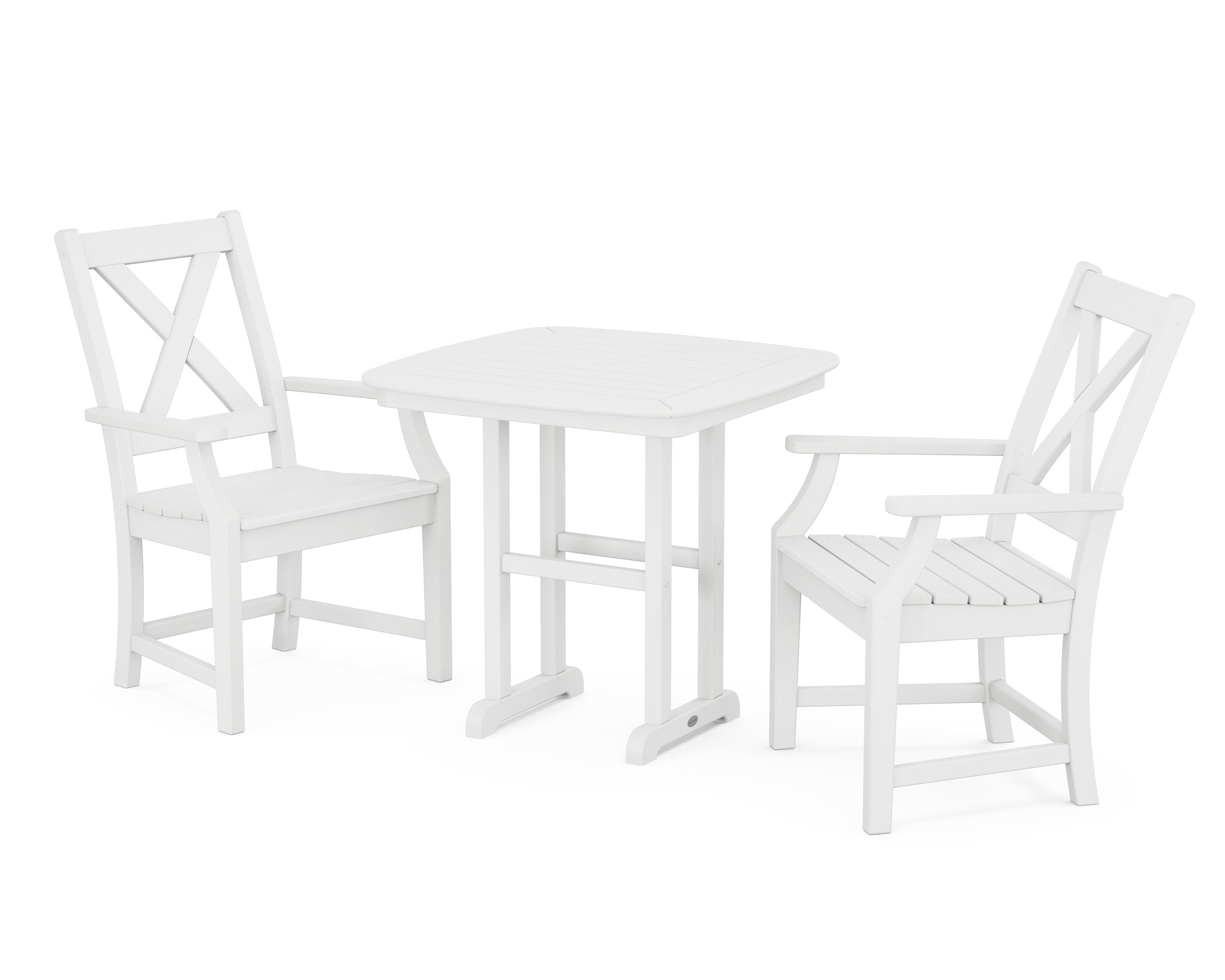 Braxton 3-Piece Dining Set in White