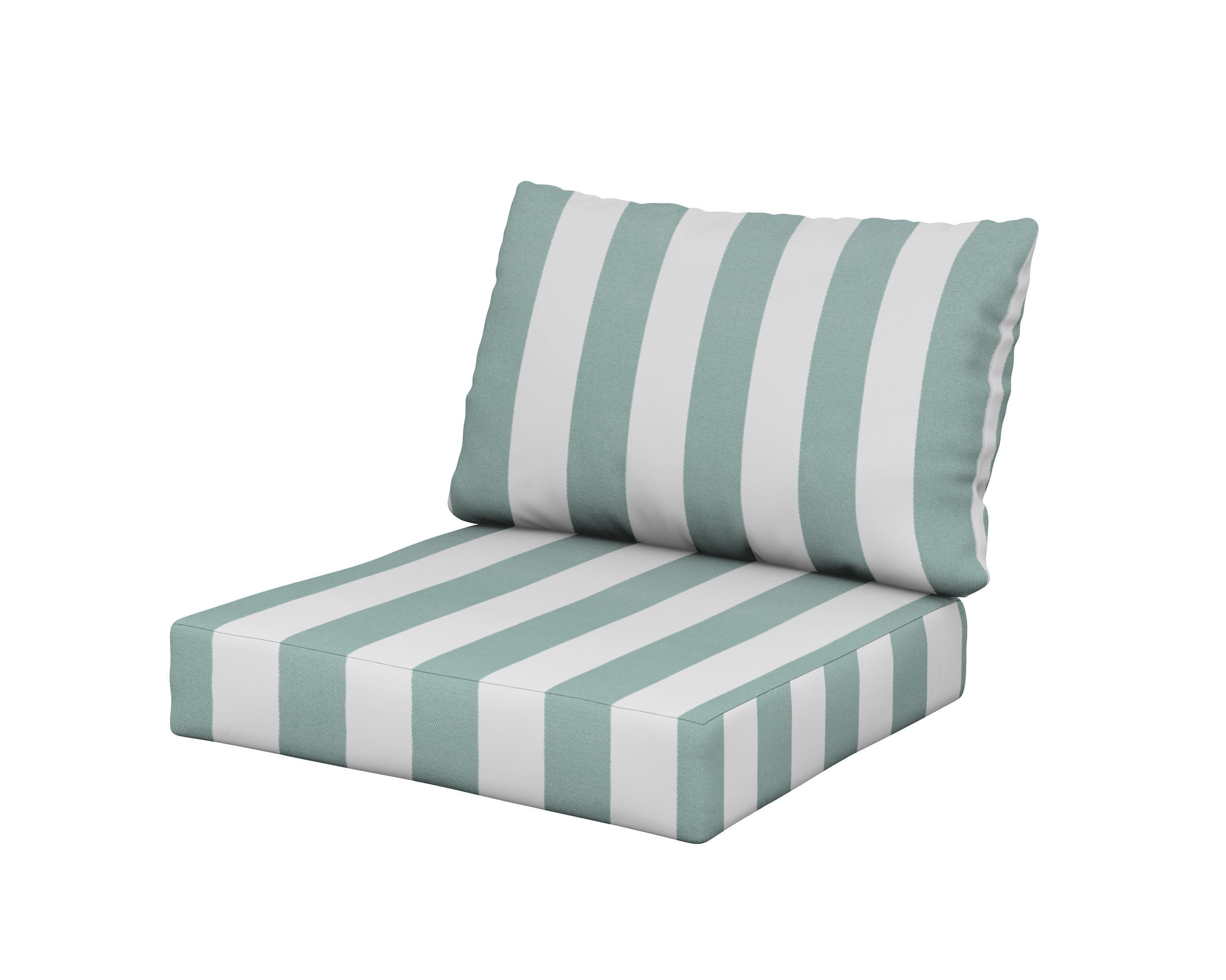 Modular Cushion in Cabana Stripe Glacier Spa