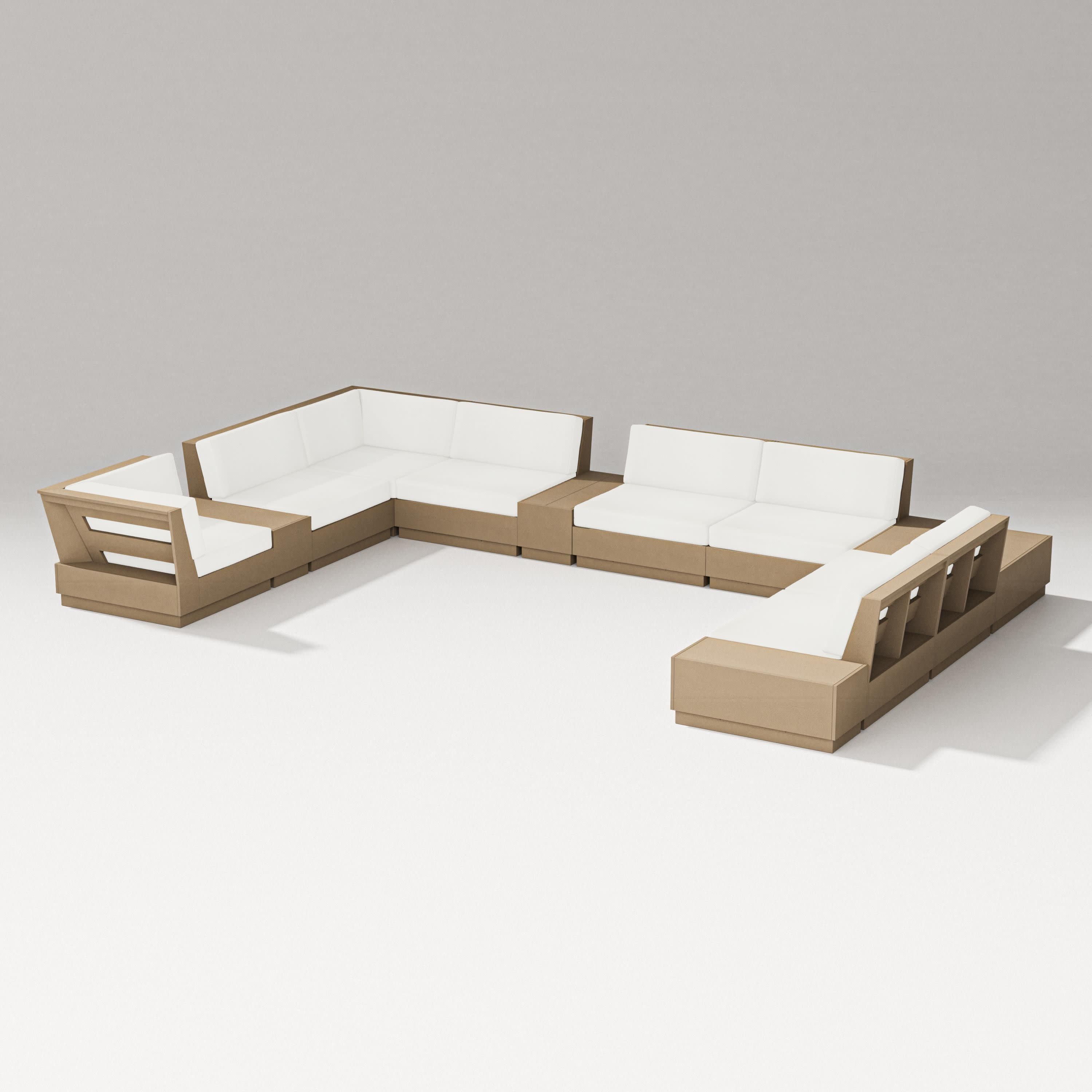 Elevate 12-Piece Conversation Sectional Set in Vintage Sahara / Natural Linen