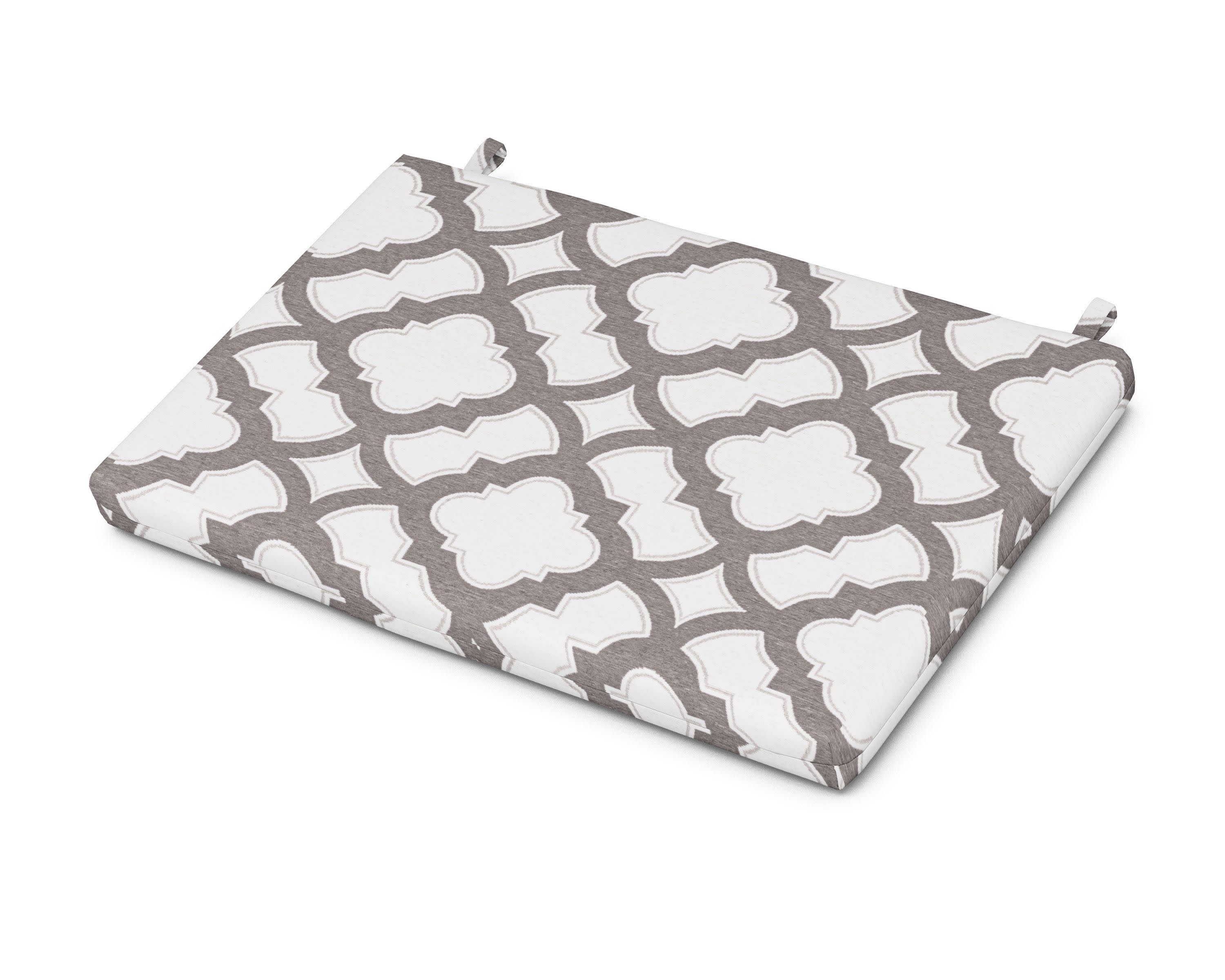Eastport Lounge Chair Cushion in Trellis Grey Mist