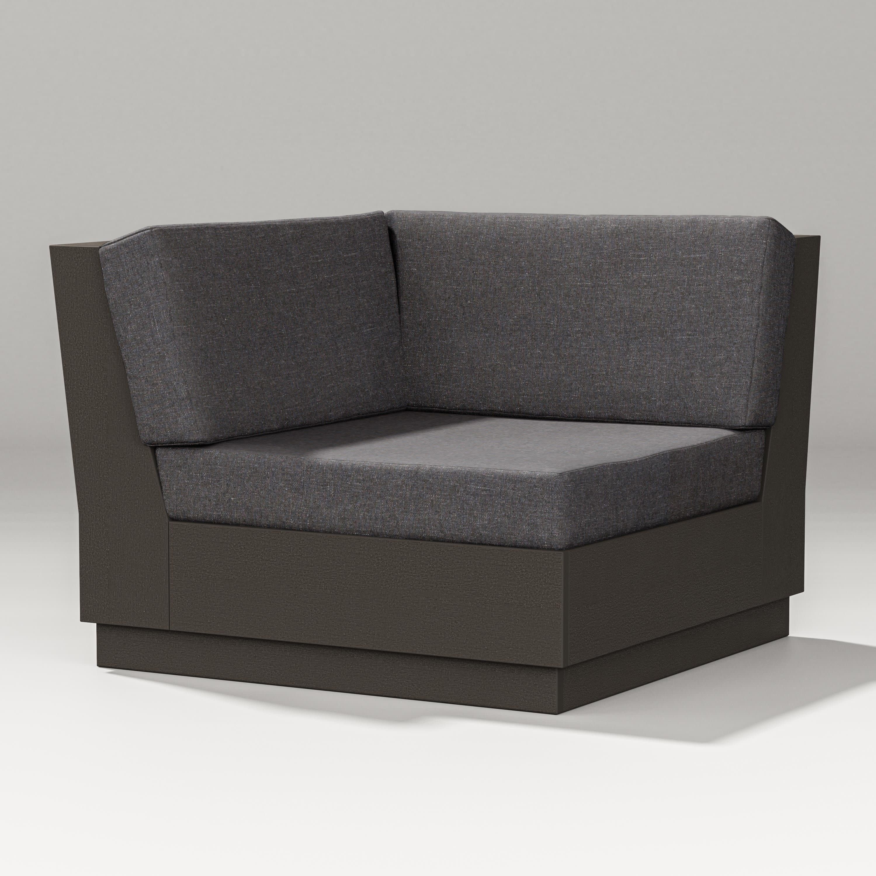 Elevate Modular Corner Chair in Vintage Coffee / Ash Charcoal