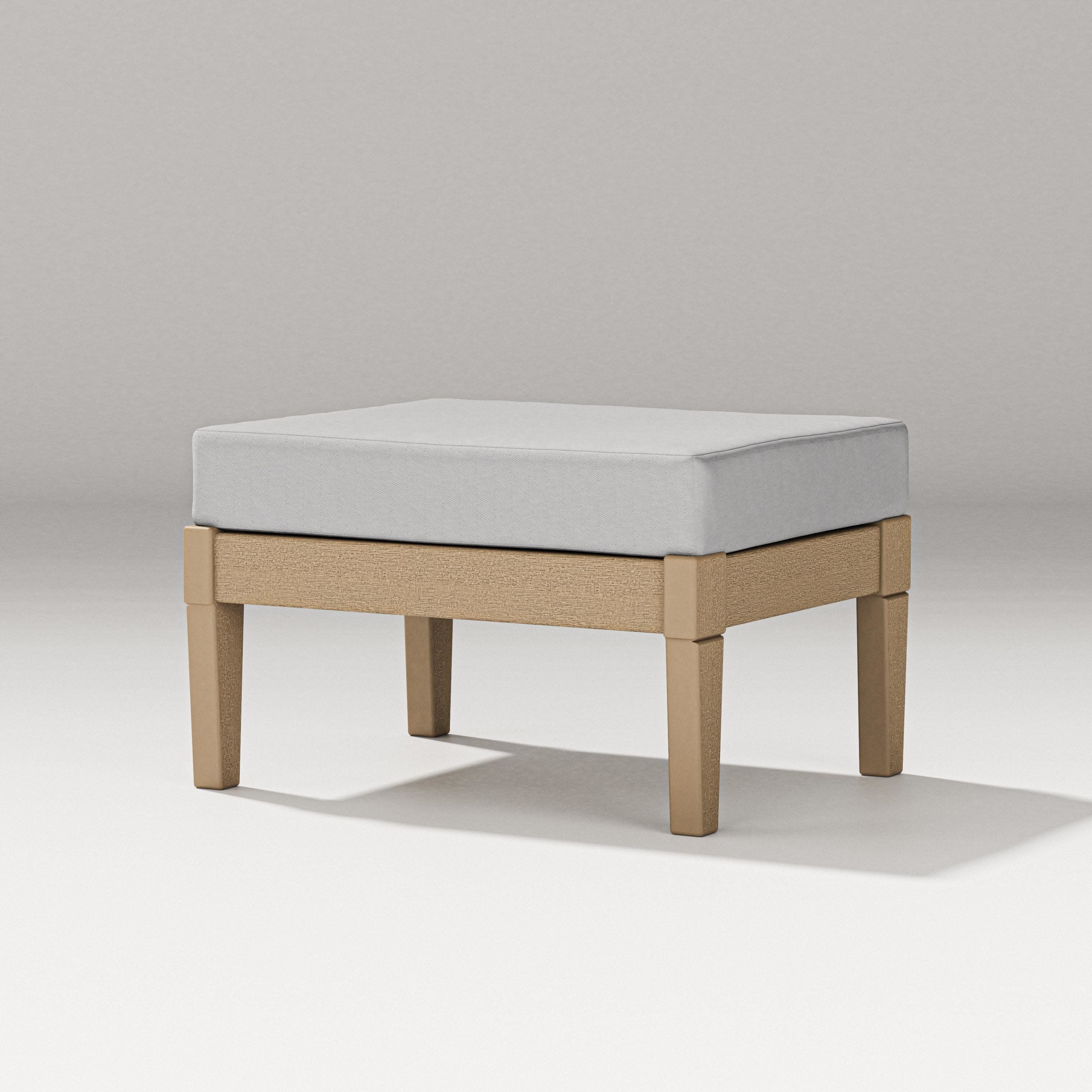 Estate Lounge Ottoman in Vintage Sahara / Diamond in the Rough