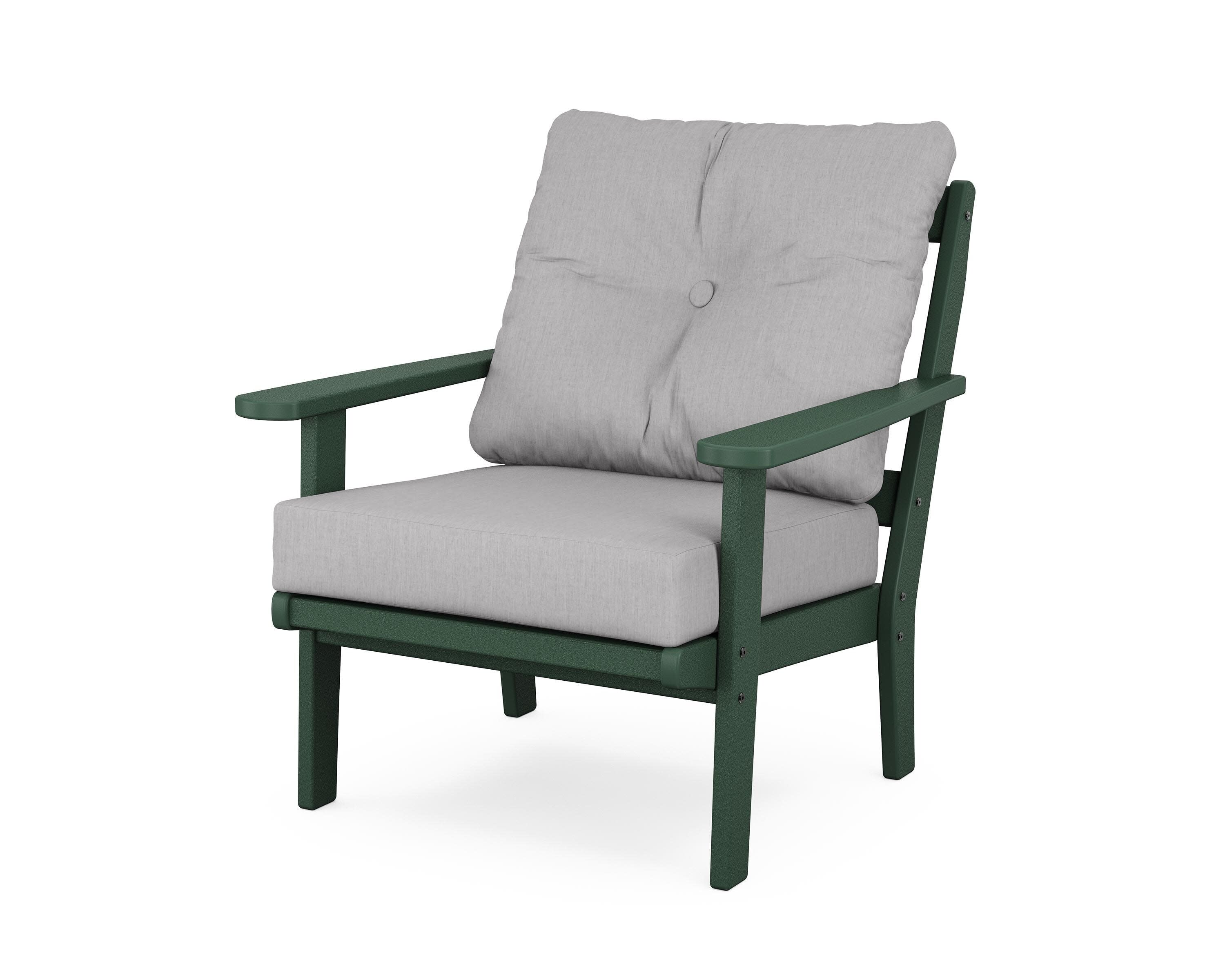 Mission Deep Seating Chair in Green / Granite