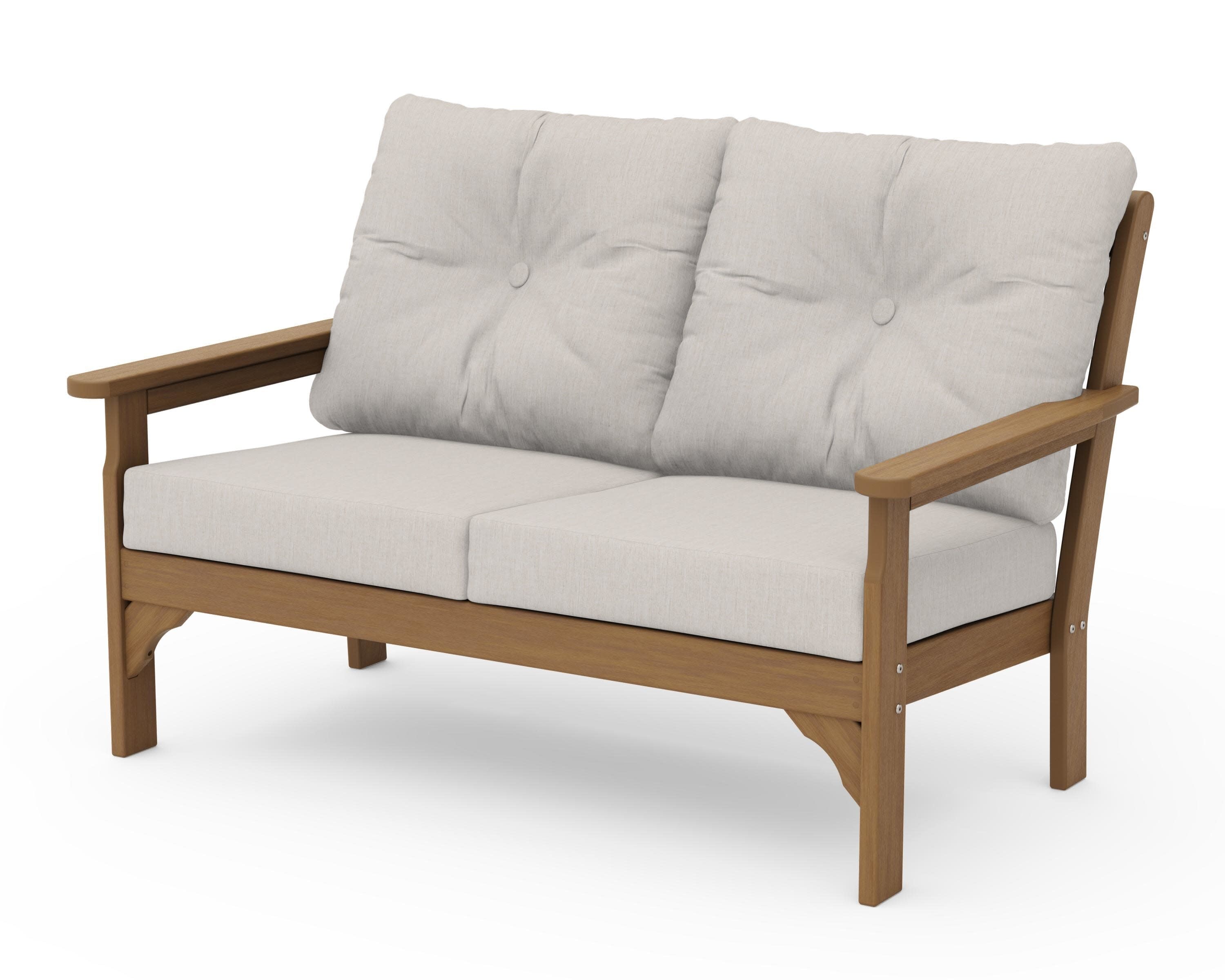 Vineyard Deep Seating Loveseat in Natural / Cast Ash