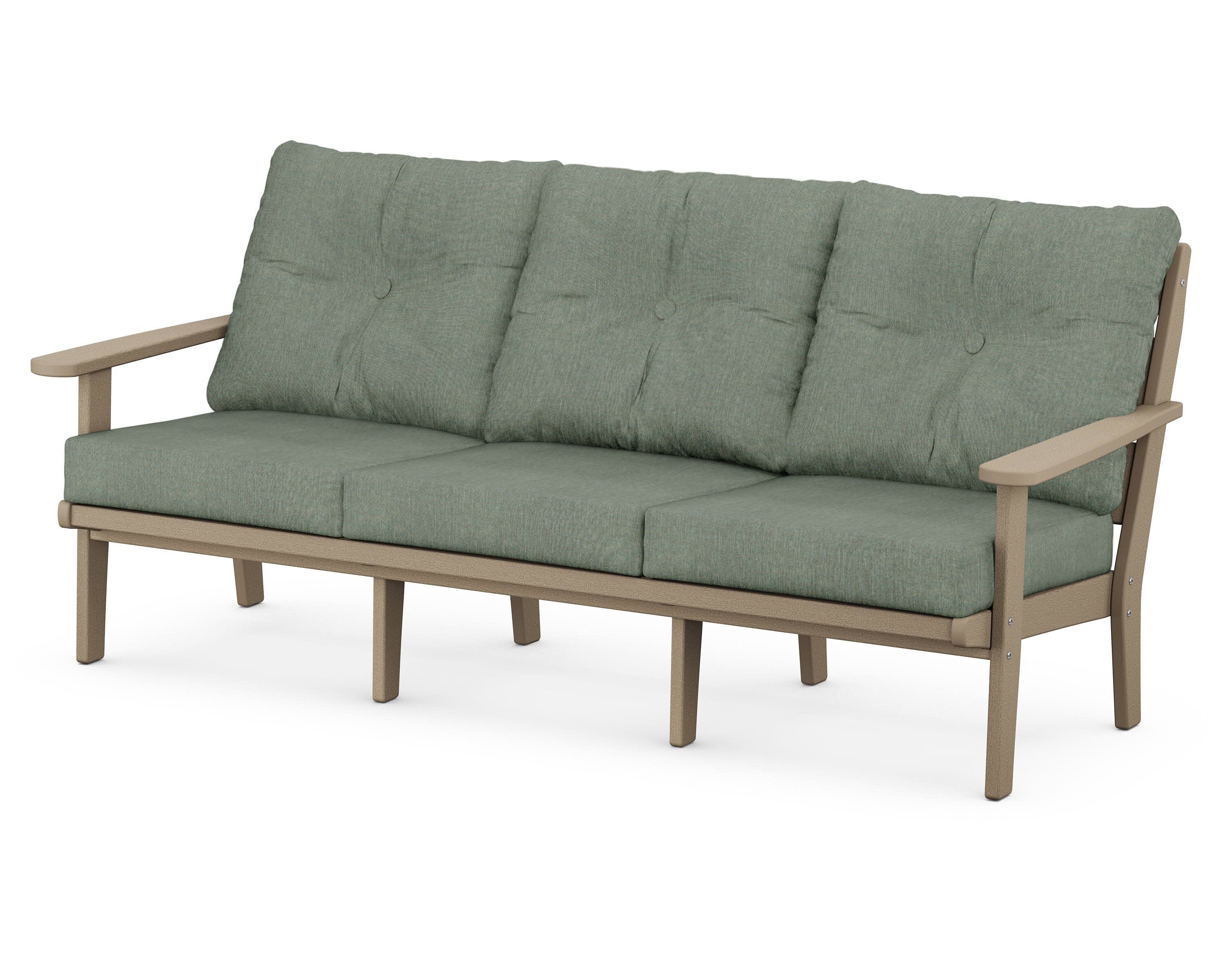 Lakeside Deep Seating Sofa in Vintage Sahara / Cast Sage