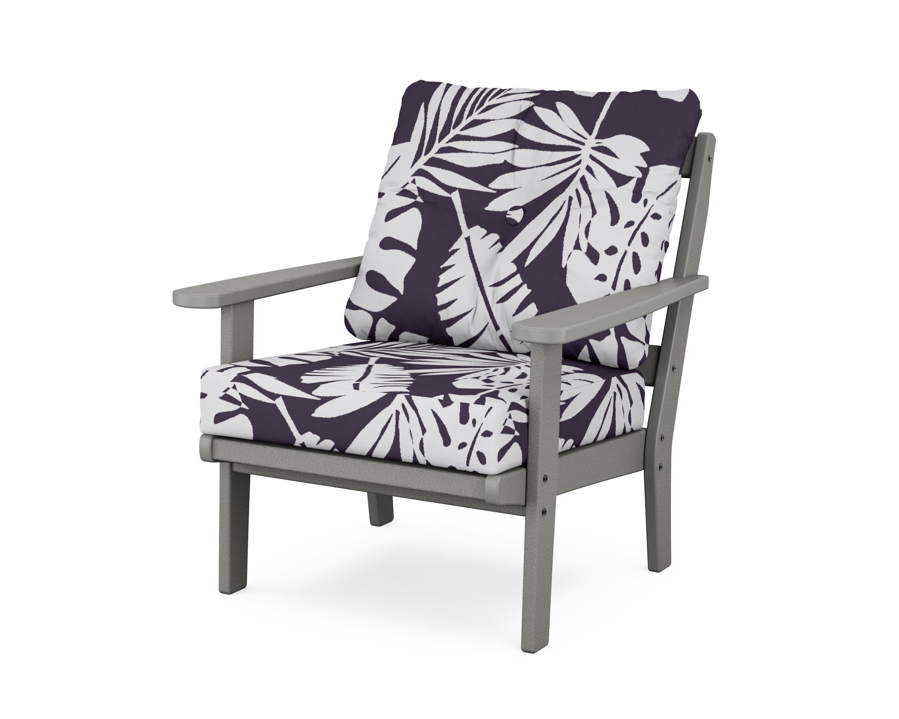 Mission Deep Seating Chair in Slate Grey / Leaf Navy
