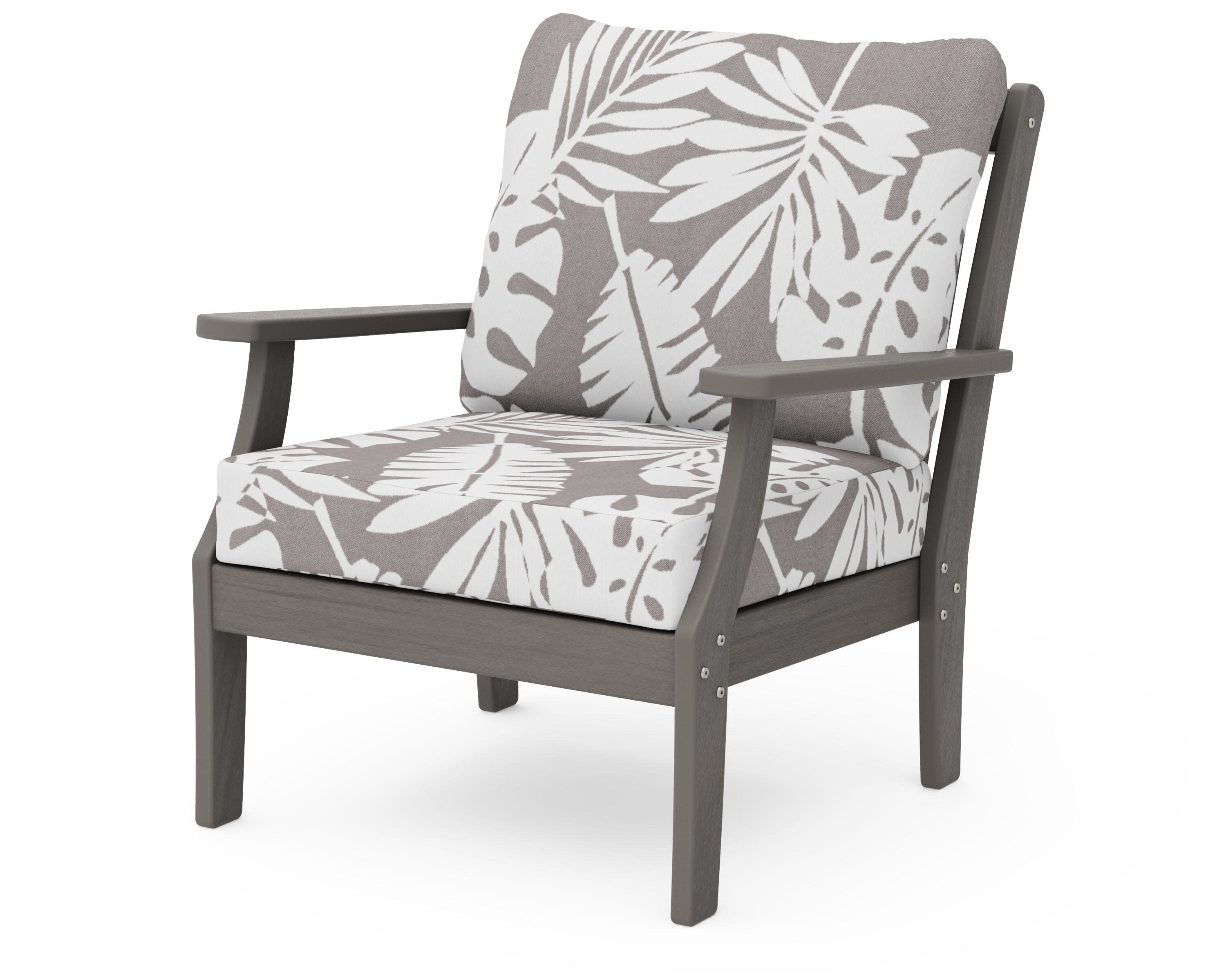 Braxton Deep Seating Chair in Driftwood / Leaf Grey Mist