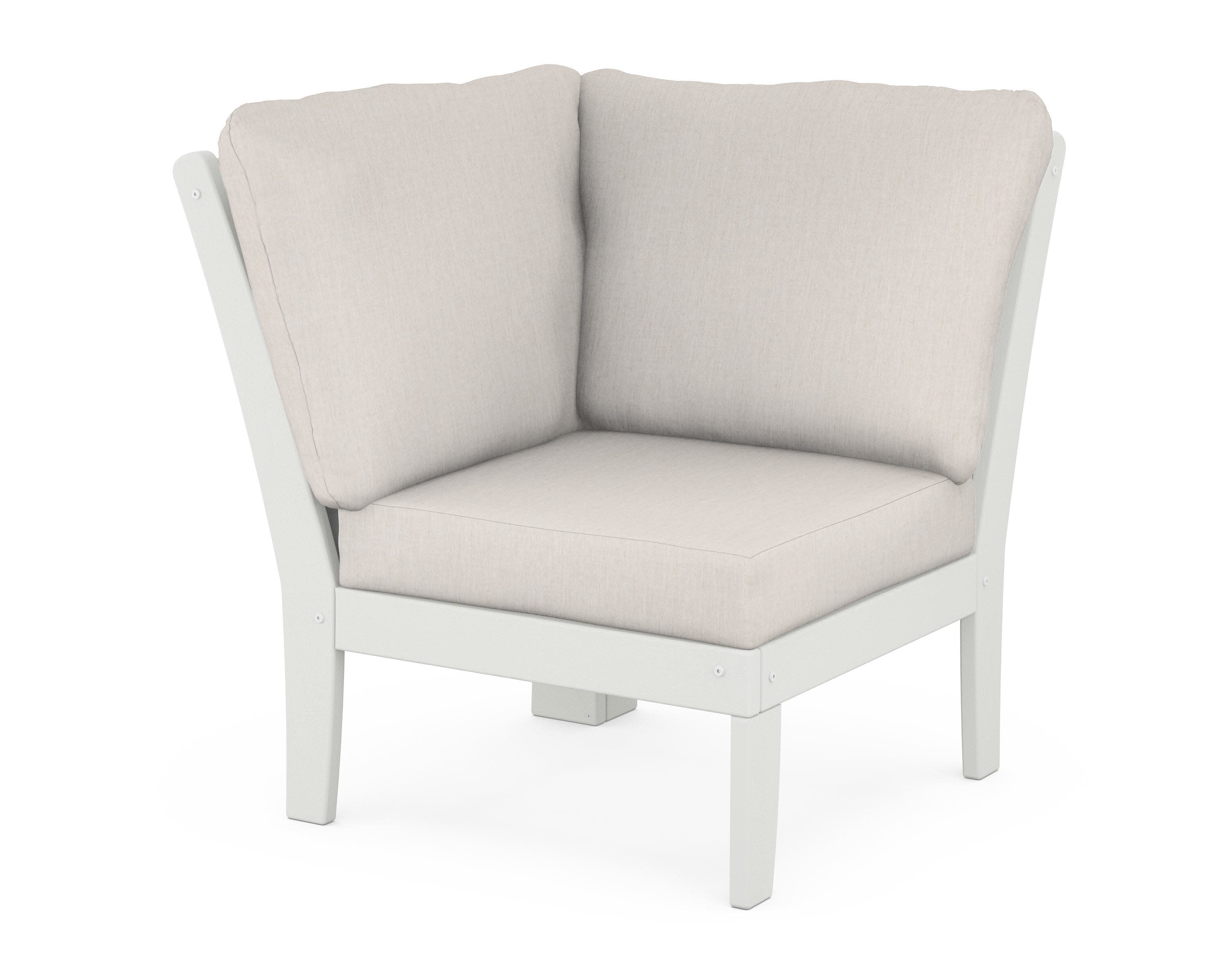 Braxton Modular Corner Chair in Vintage White / Cast Ash