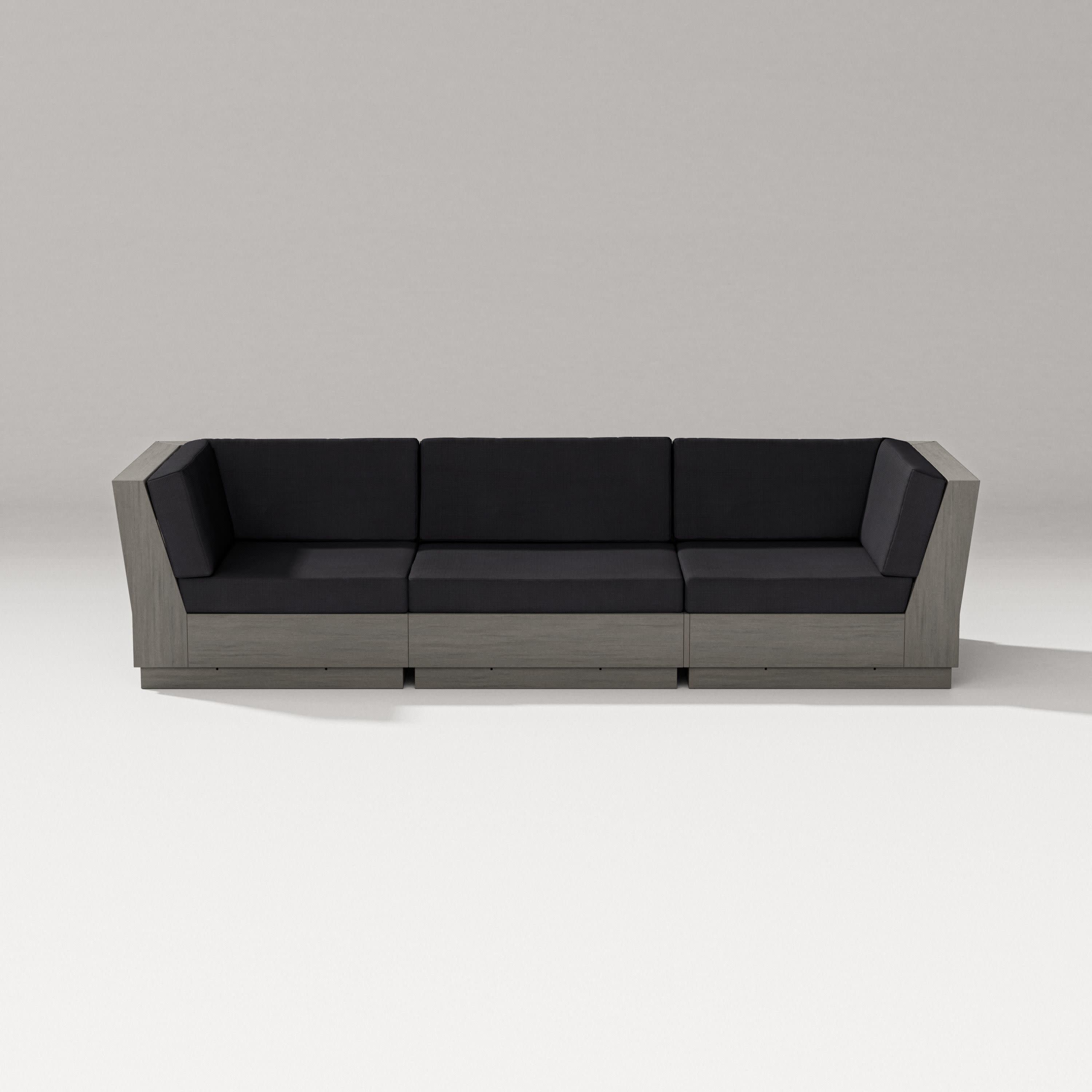 Elevate Sofa Sectional in Driftwood / Midnight Linen