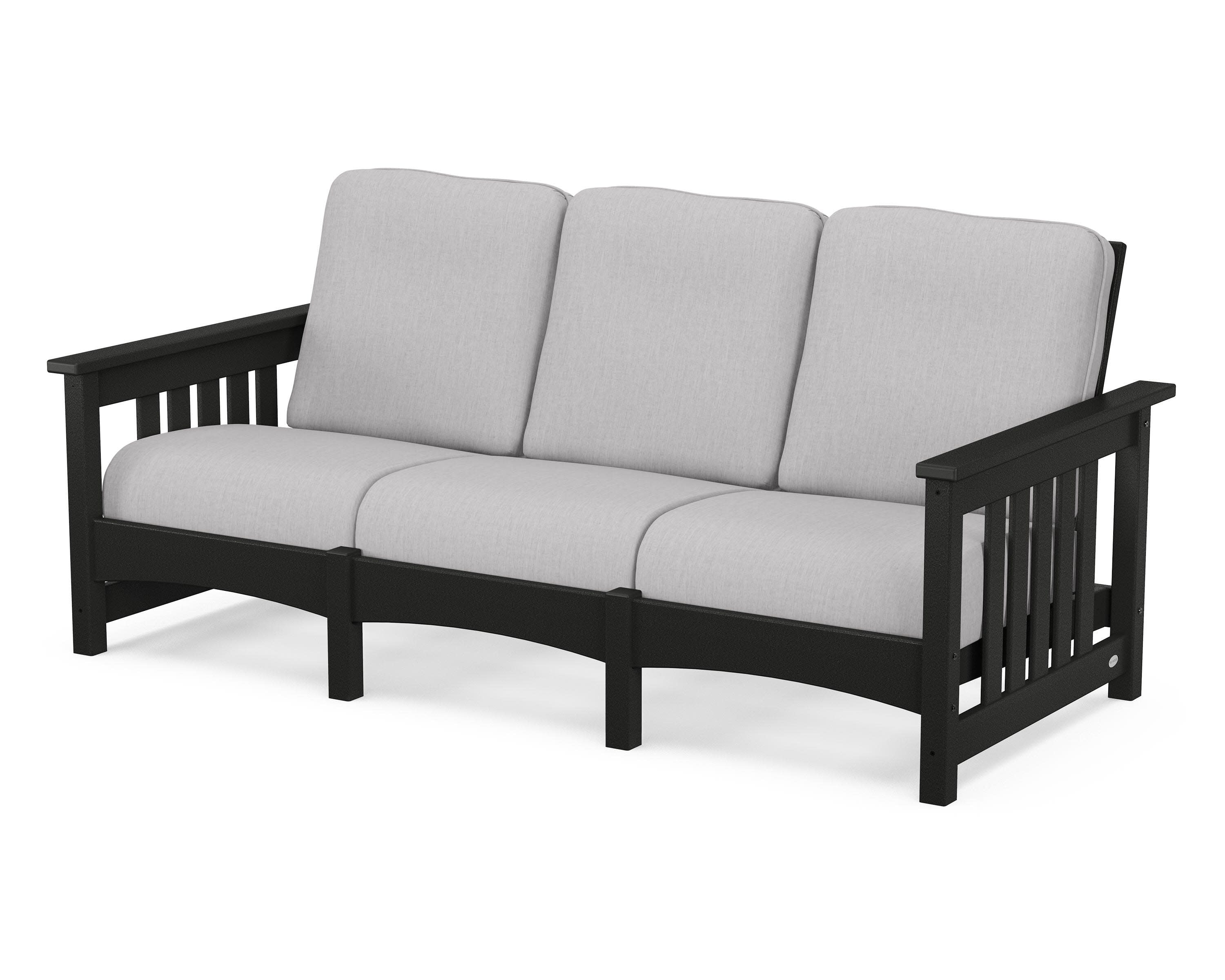 Club Mission Sofa in Black / Granite