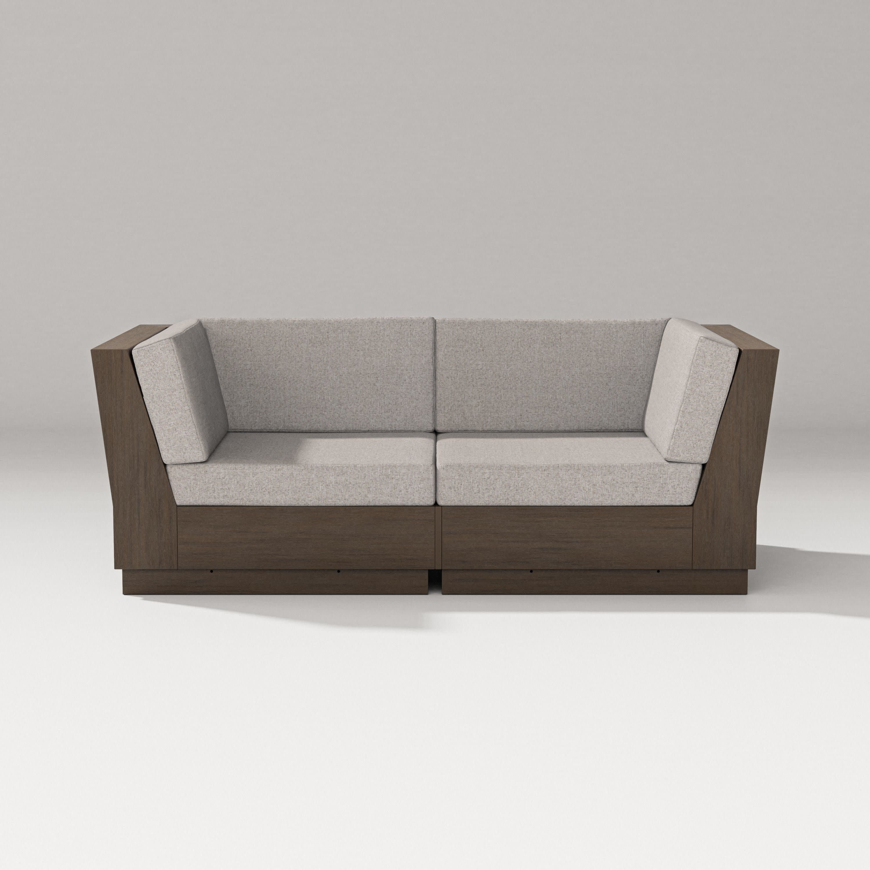 Elevate Loveseat Sectional in Kona / Weathered Tweed