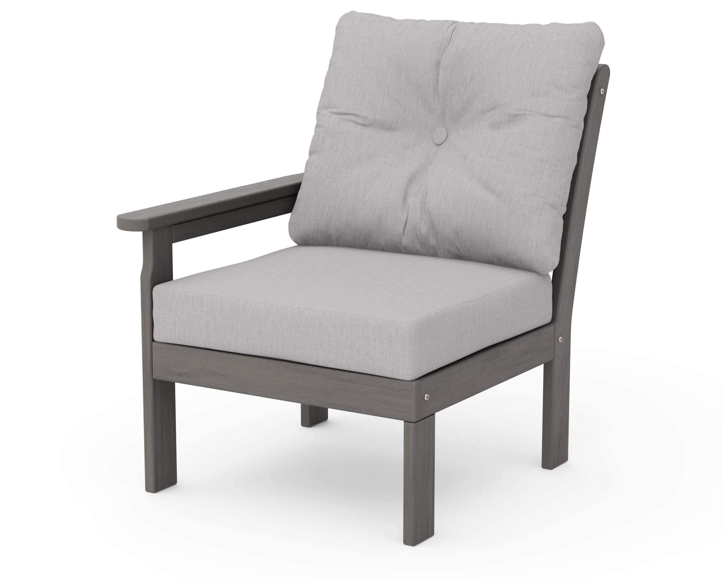 Vineyard Modular Left Arm Chair in Driftwood / Granite