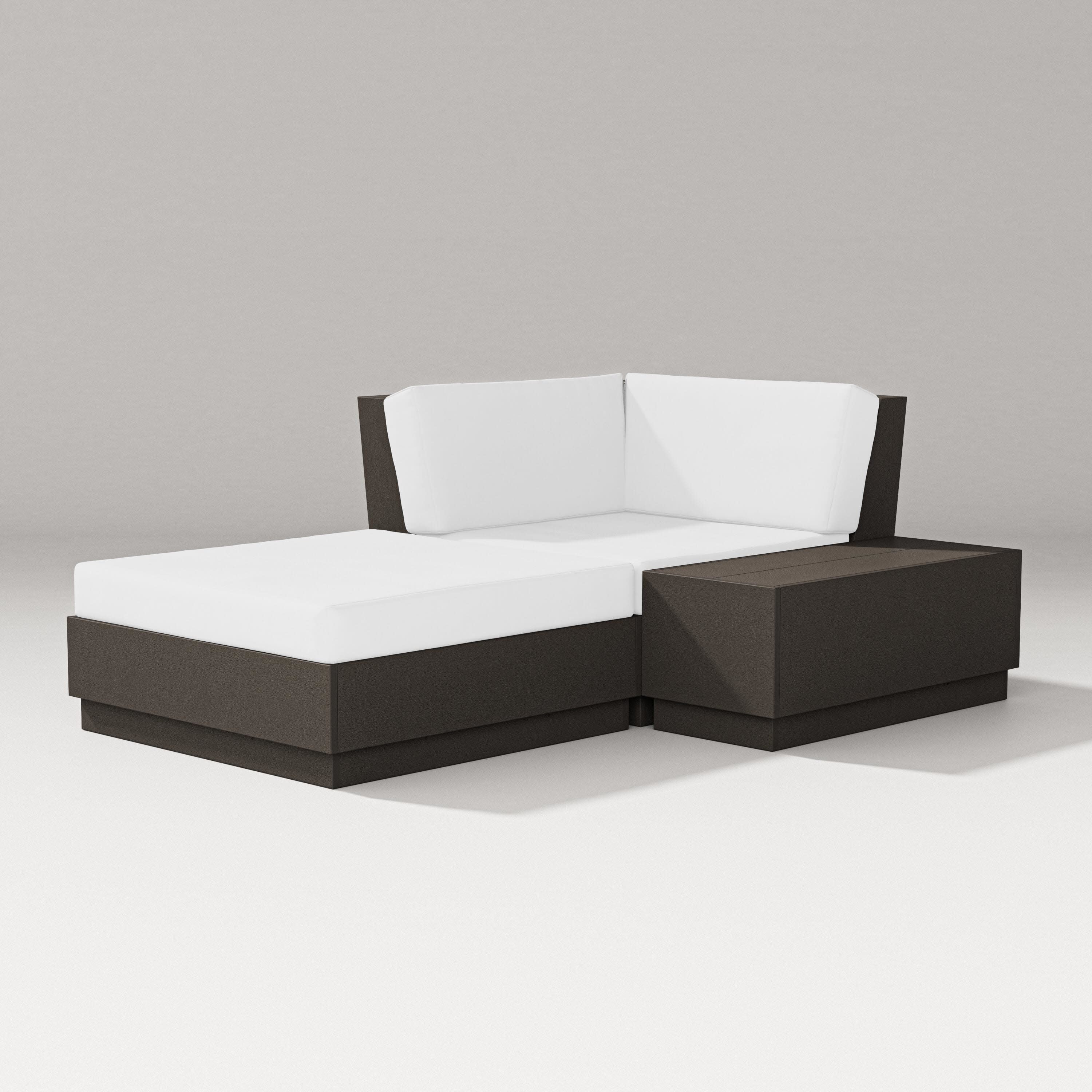 Elevate Corner Chaise in Vintage Coffee / Natural