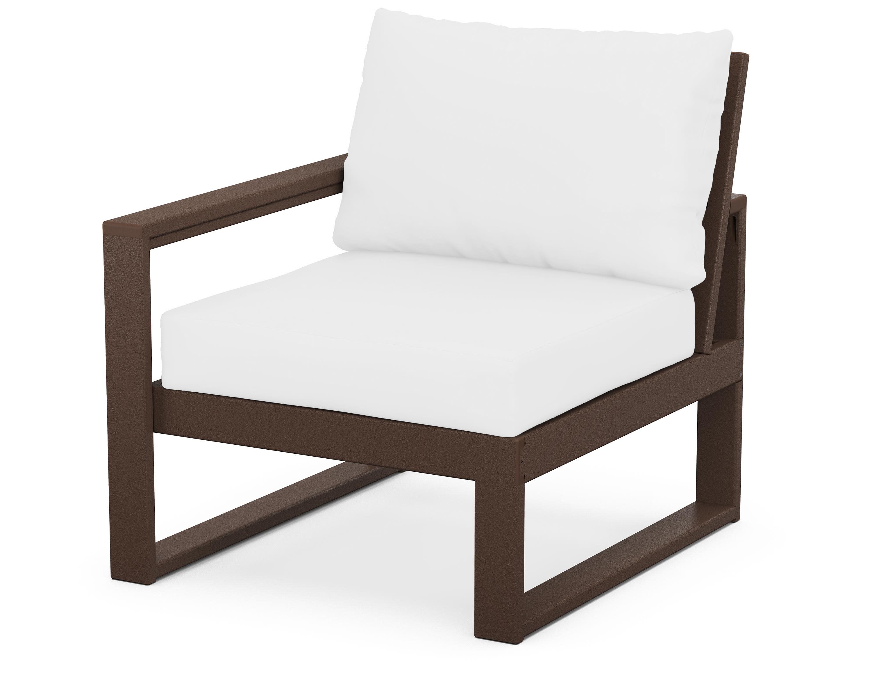 EDGE Modular Left Arm Chair in Mahogany / Natural