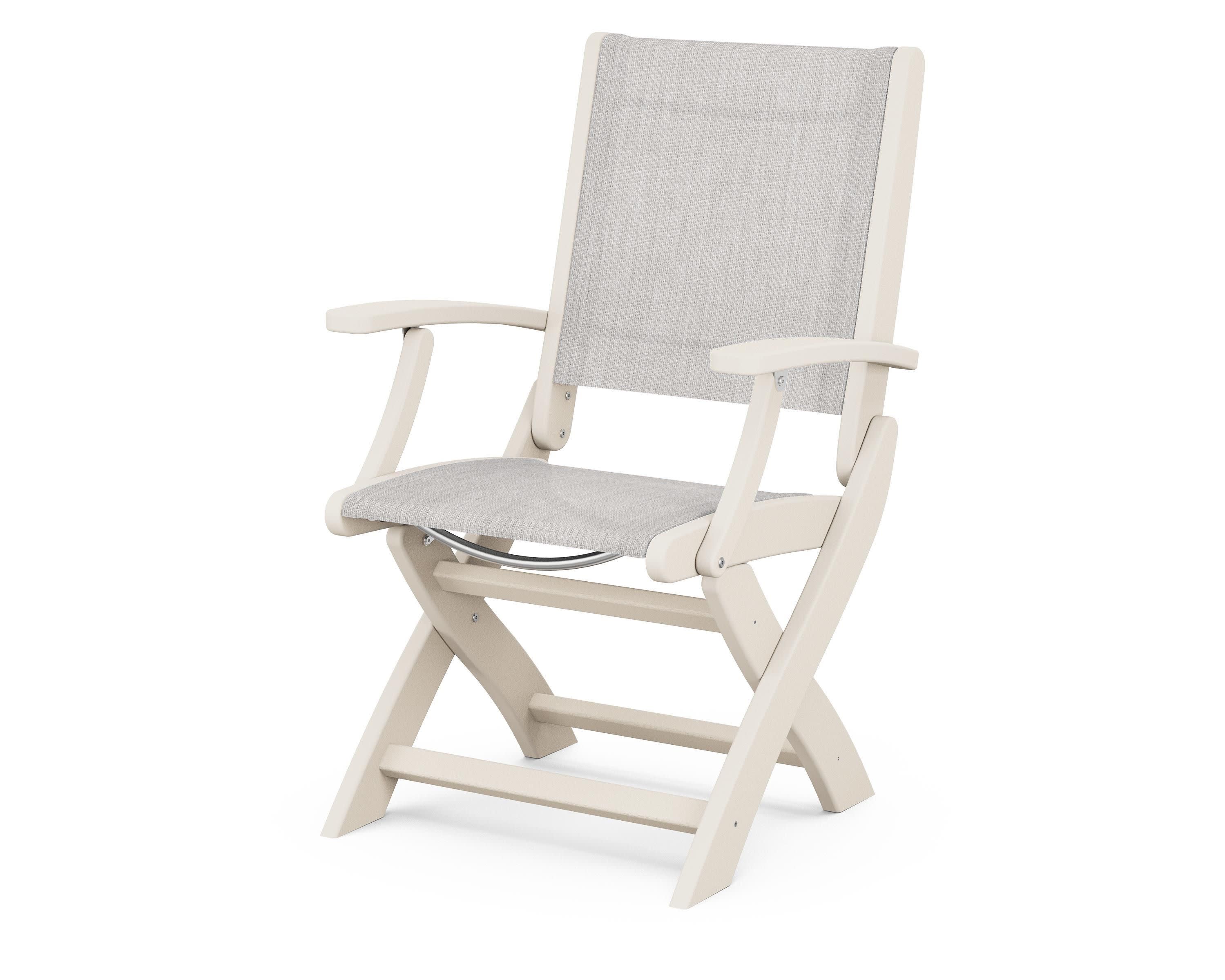 Coastal Folding Chair in Sand / Parchment Sling