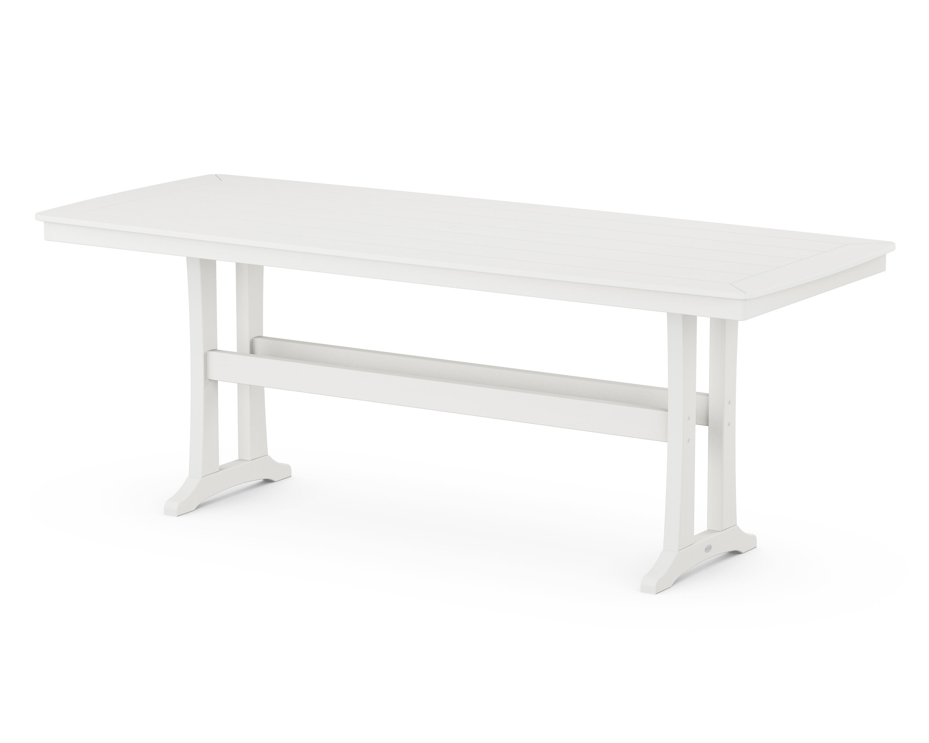 Nautical Trestle 39" x 97" Counter Table in Vintage White