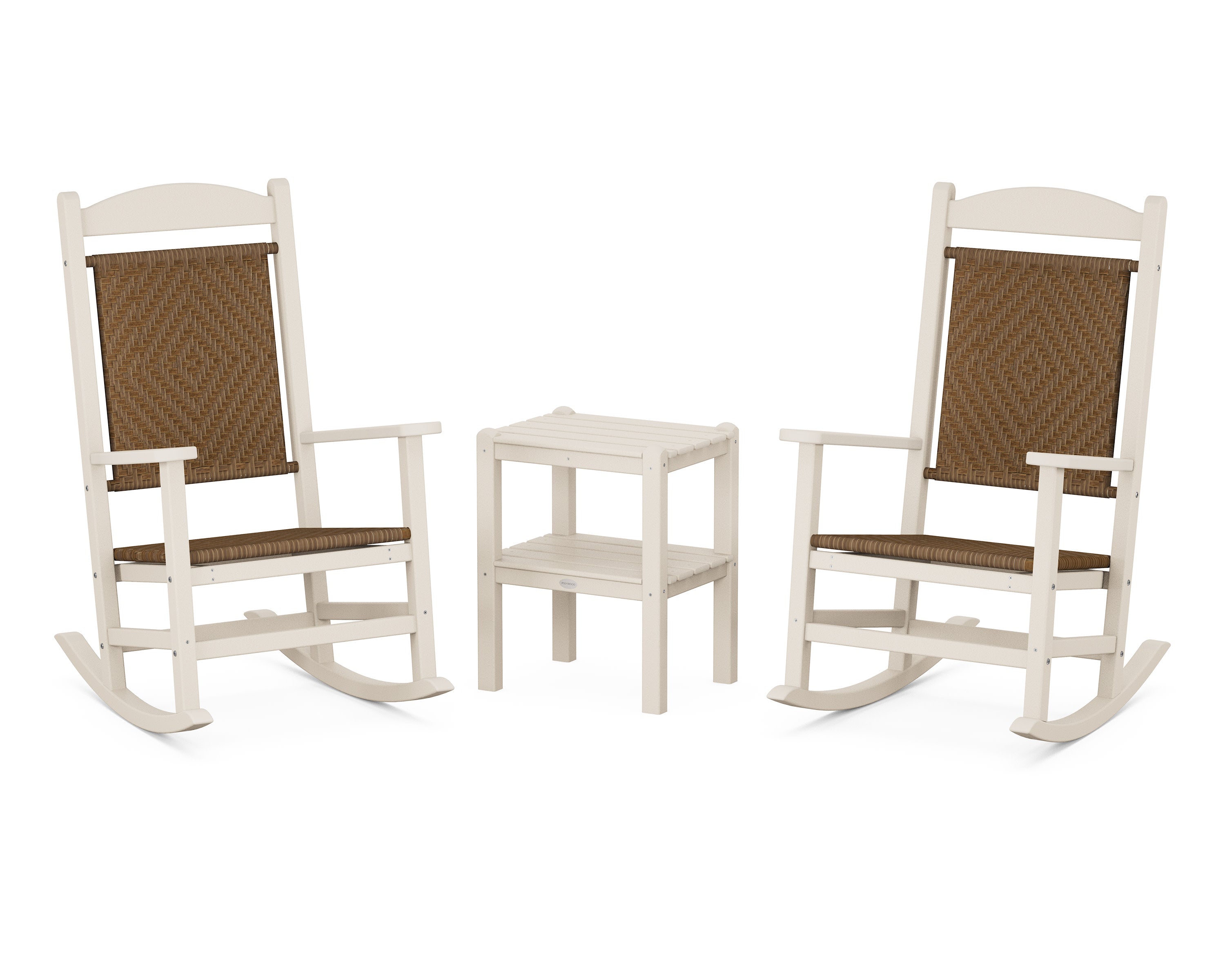 Presidential Woven Rocker 3-Piece Set in Sand / Tigerwood