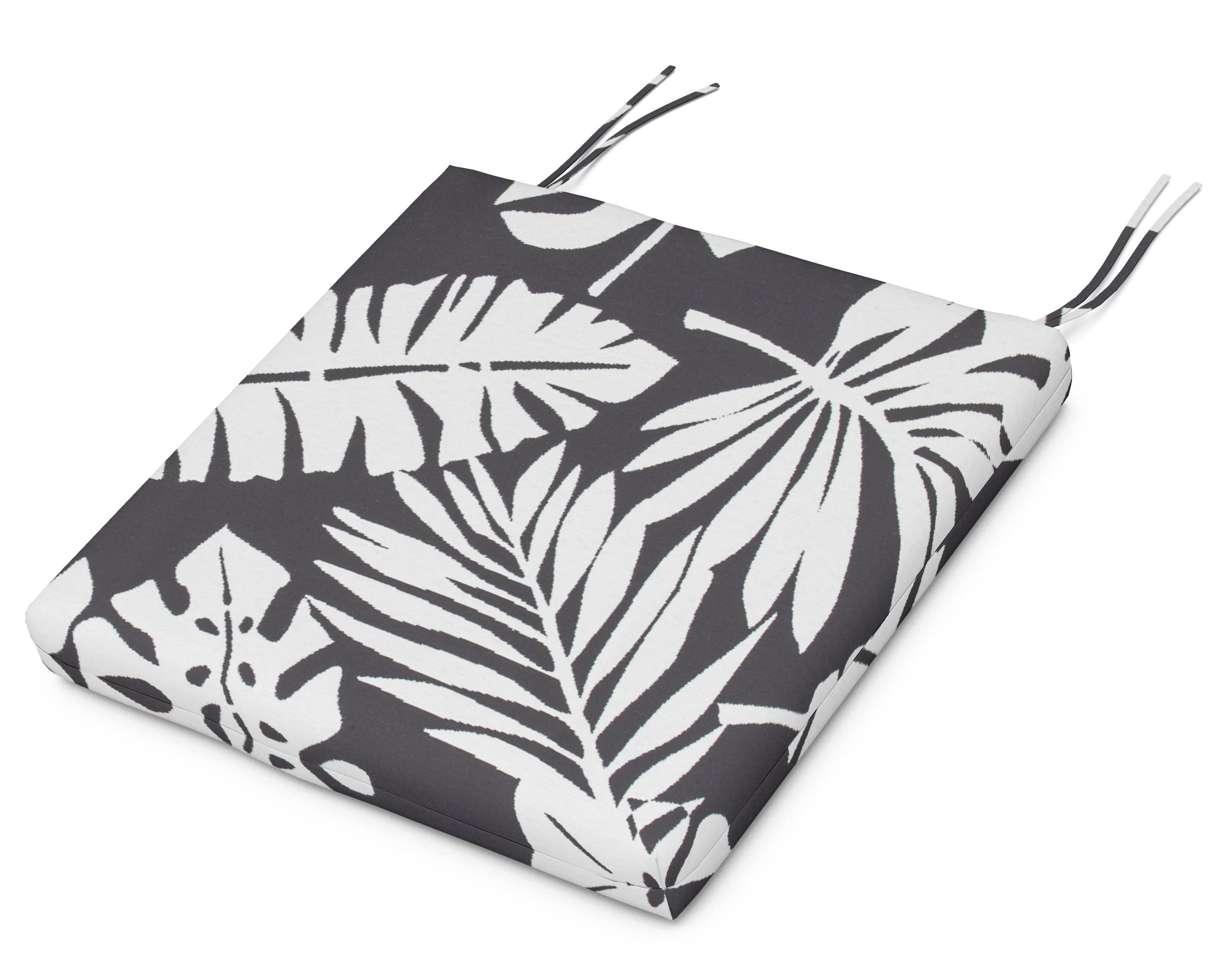 Acadia Dining Arm Seat Pad in Leaf Carbon