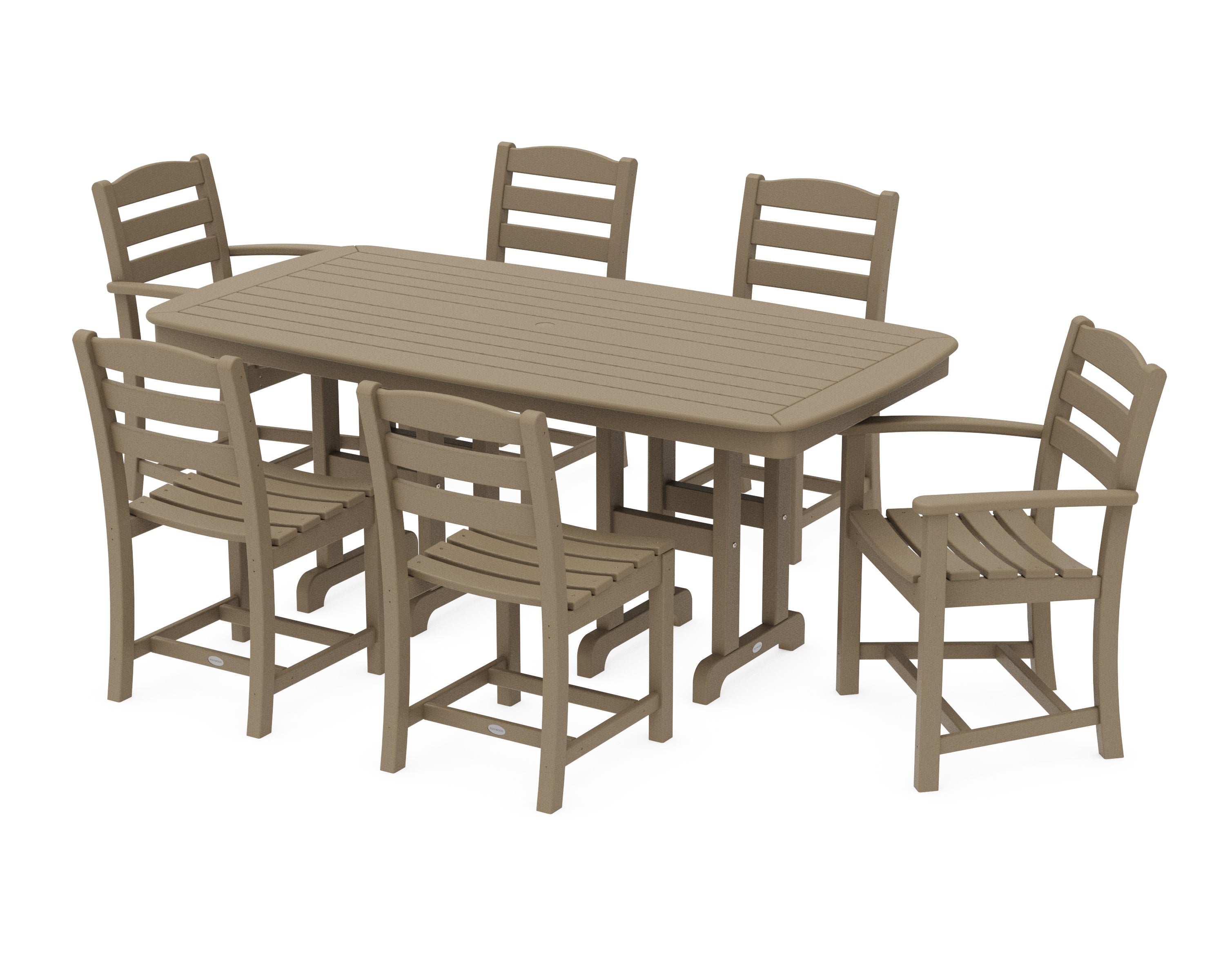 La Casa Caf 7-Piece Dining Set in Vintage Sahara