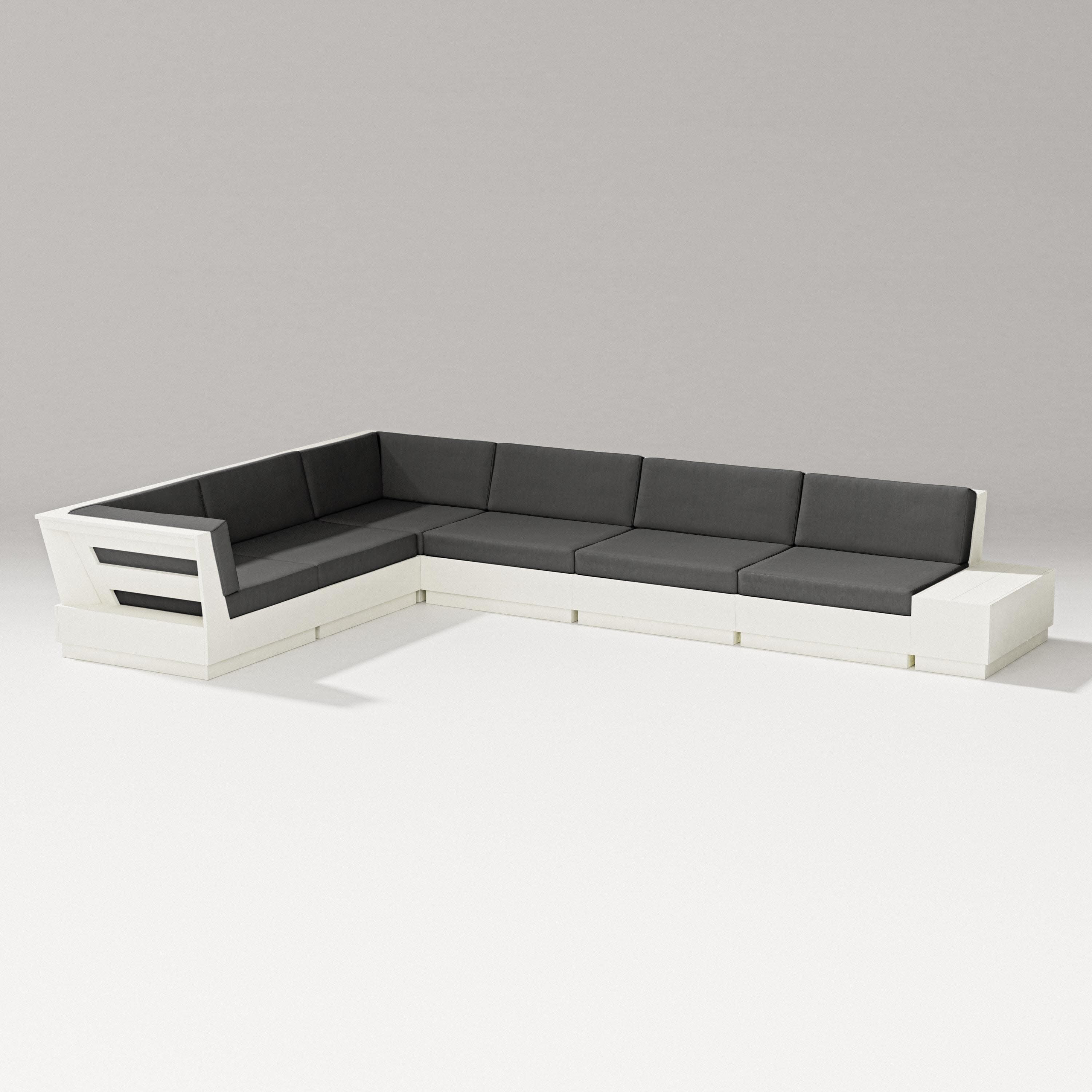Elevate 7-Piece Corner Sectional in Vintage White / Spectrum Carbon