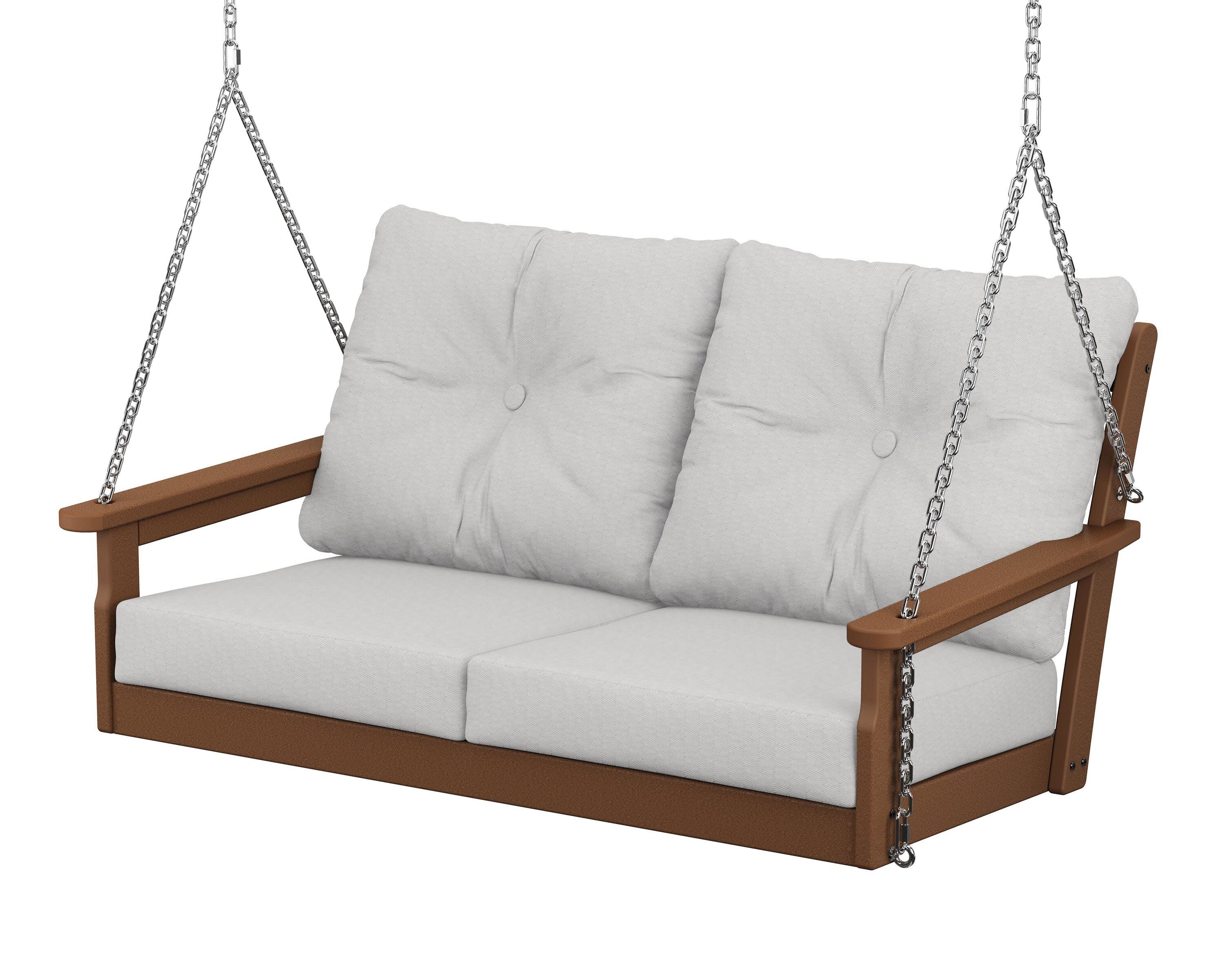 Vineyard Deep Seating Swing in Teak / Diamond in the Rough