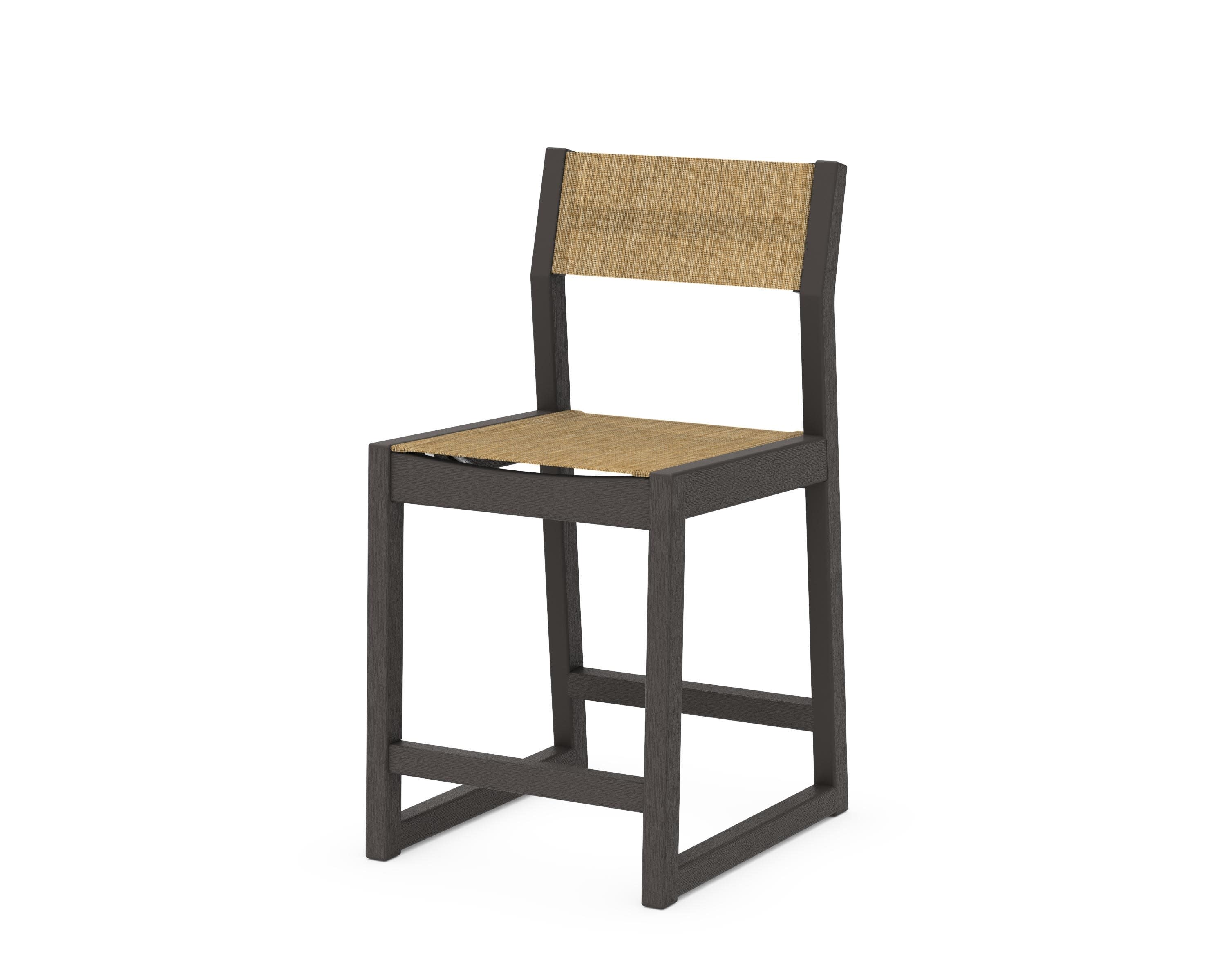 EDGE Sling Counter Side Chair in Vintage Coffee / Burlap Sling