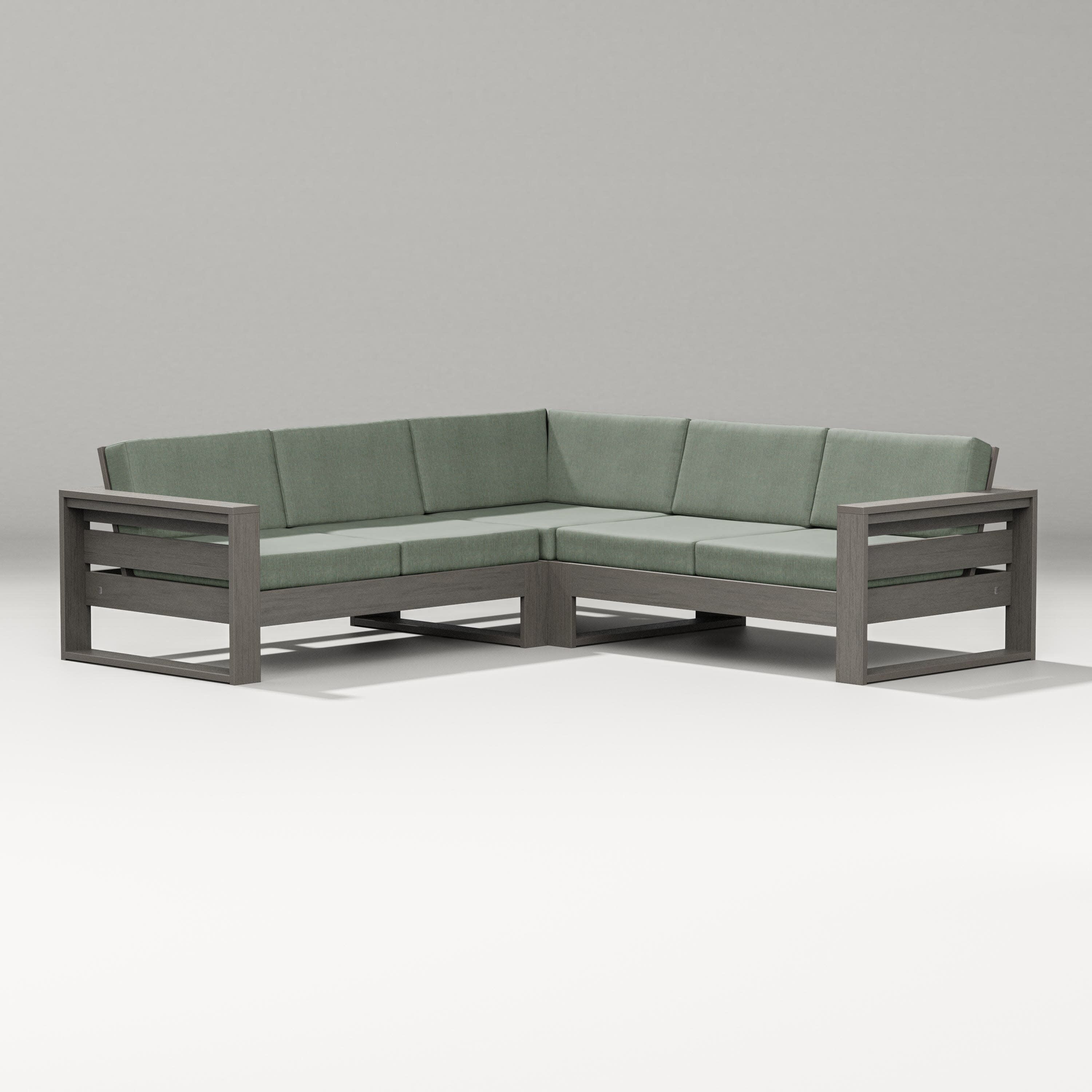 Latitude Corner Sectional in Driftwood / Cast Sage