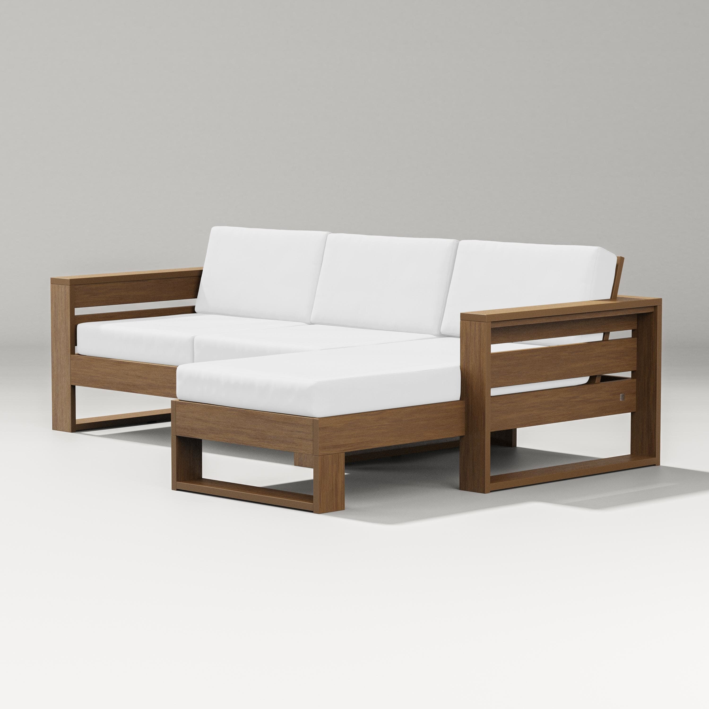 Latitude Right Chaise Sectional in Natural / Natural
